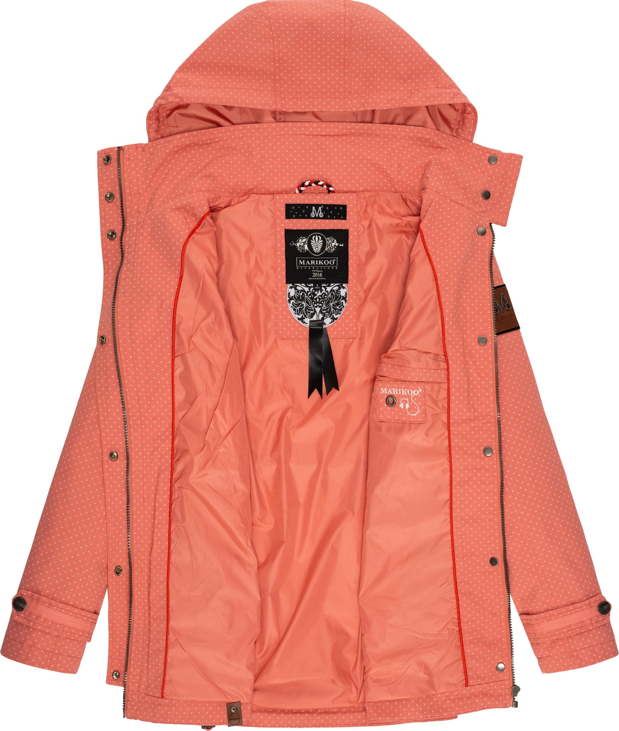 Outdoorjacke bestellen für mit Übergangsjacke Kapuze großer Baumwoll mit modische Marikoo | »Nyokoo«, Kapuze, BAUR