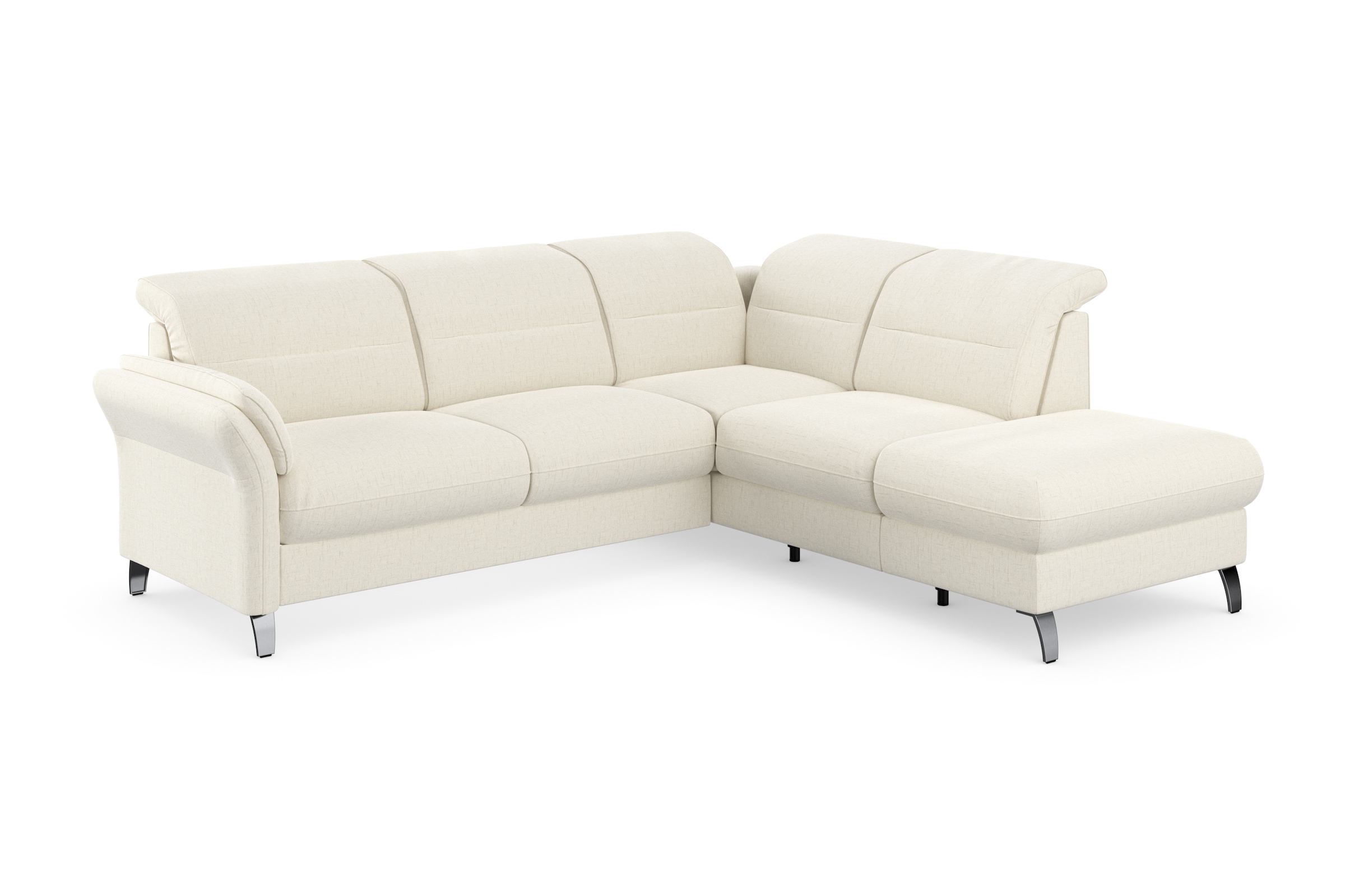 sit&more Ecksofa »Grenoble L-Form mit Federkern«, wahlweise mit Bettfunktion, Bettkasten, Arm- und Kopfteilverstellung