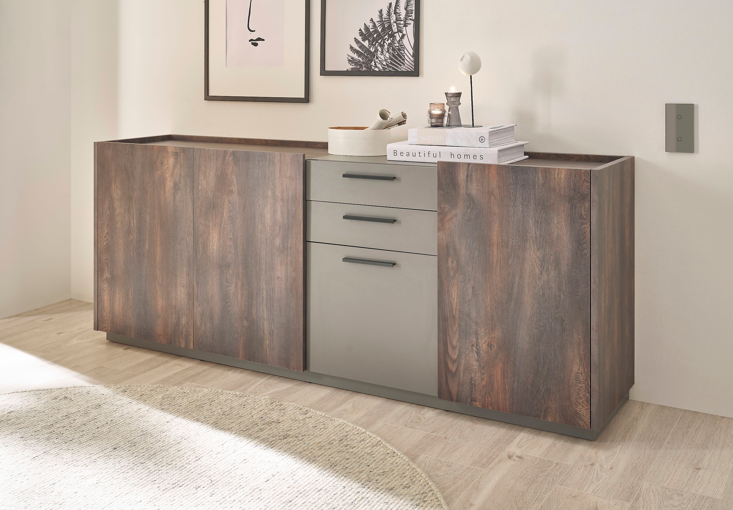 Home affaire Sideboard "LARGO" Soft-Close-Funktion, Breite ca. 200 cm günstig online kaufen