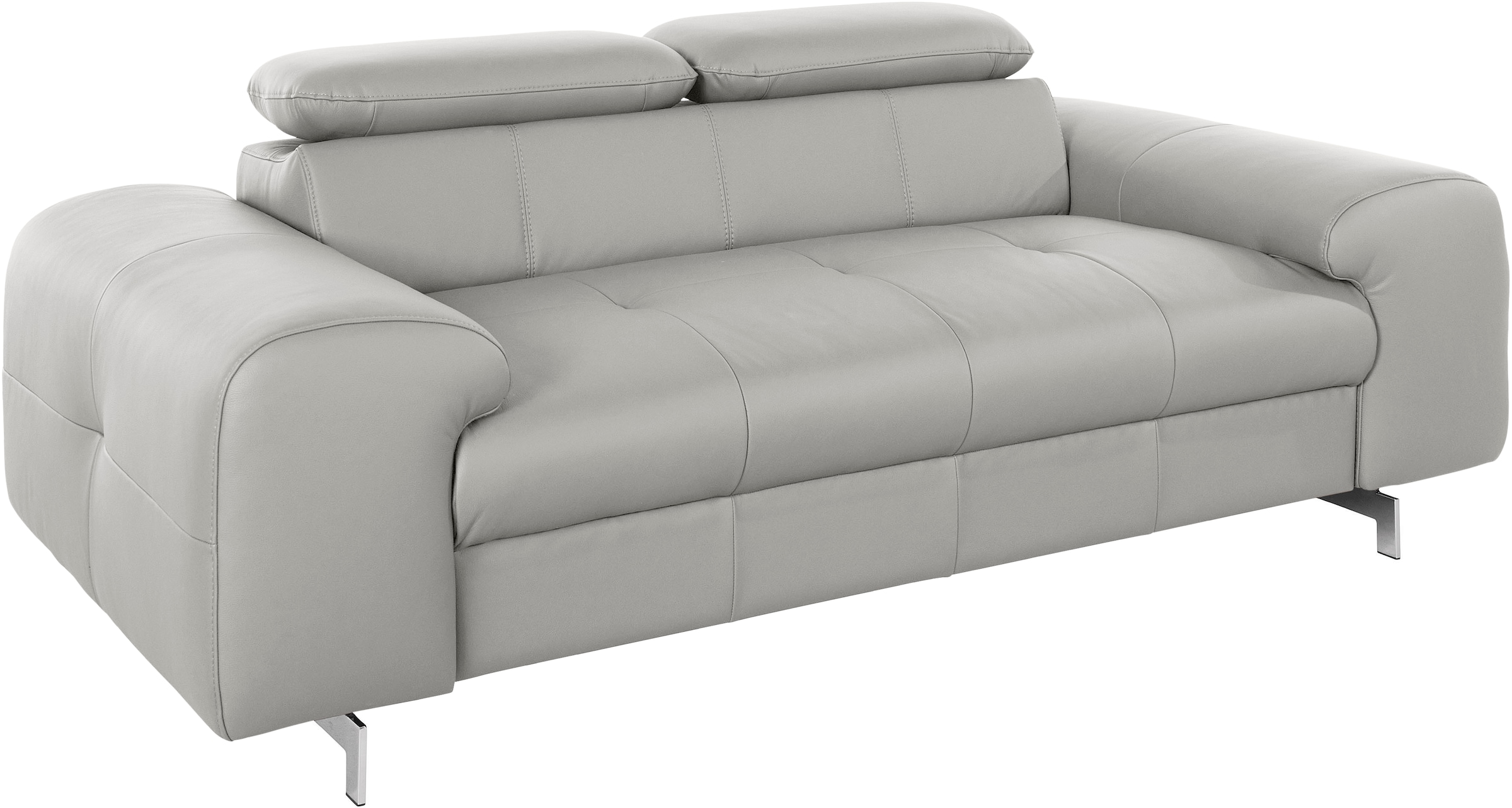 COTTA 2-Sitzer »Chef«, Big-Sofa mit Kopfteilverstellung, edle Metallkufen