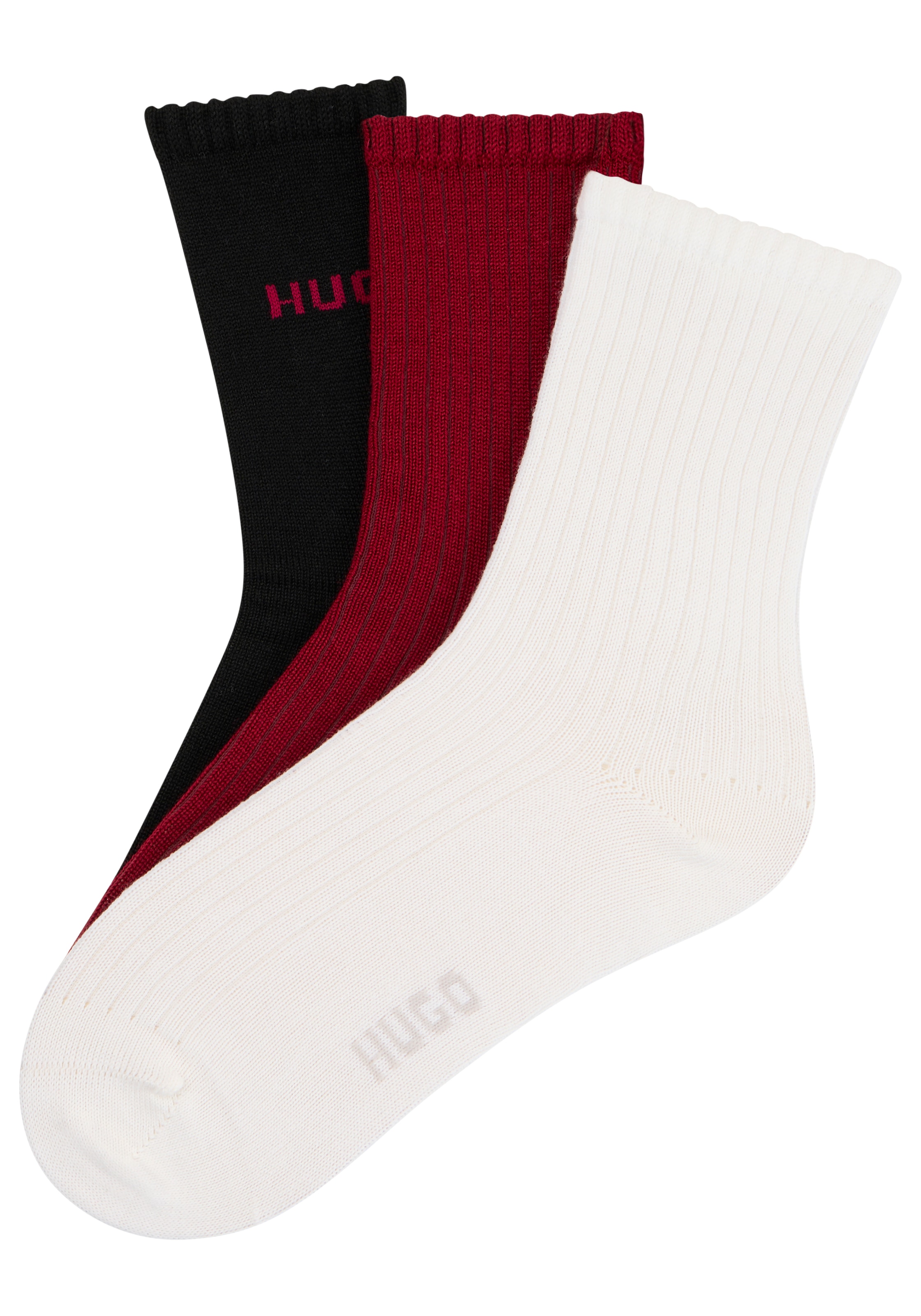 HUGO Underwear Socken »3P RS WOOL RIB W« 3 Paar tlg. mit Wollanteil