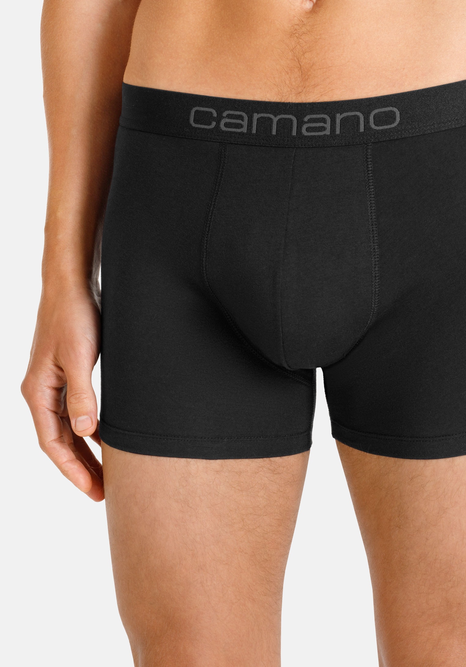 Camano Boxershorts »comfort«, (6er Pack), mit Stretch-Logobund