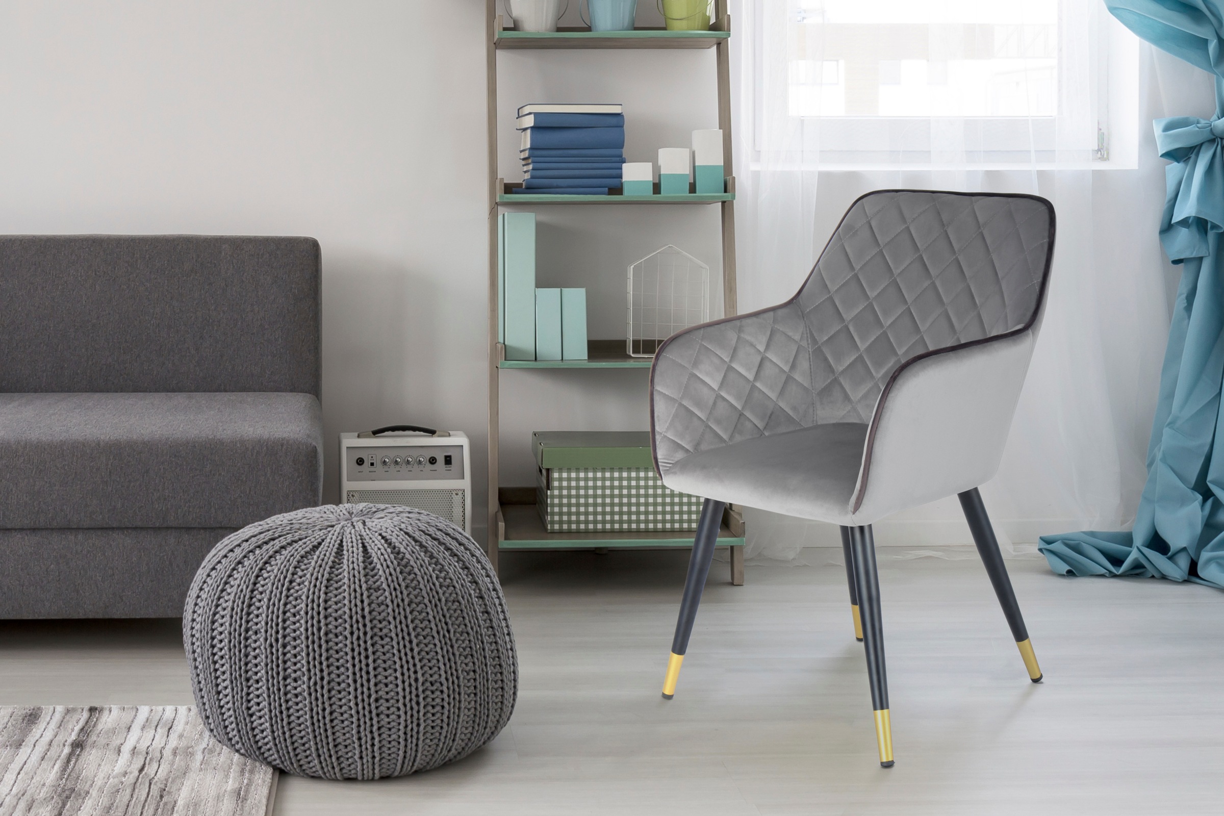 Kayoom Polsterstuhl »Stuhl Amino 525, stilvoller Design-Stuhl, elegante Optik«, 1 St., samtweicher Bezug, elegant, glamourös, elegante Optik