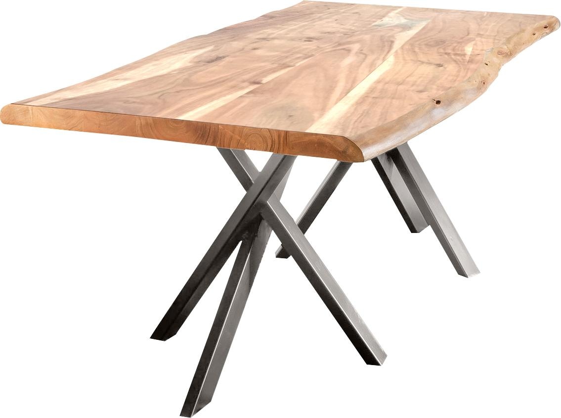 SIT Esstisch »Tables«, mit Baumkante und extravagantem Gestell aus Metall, Vintage kaufen