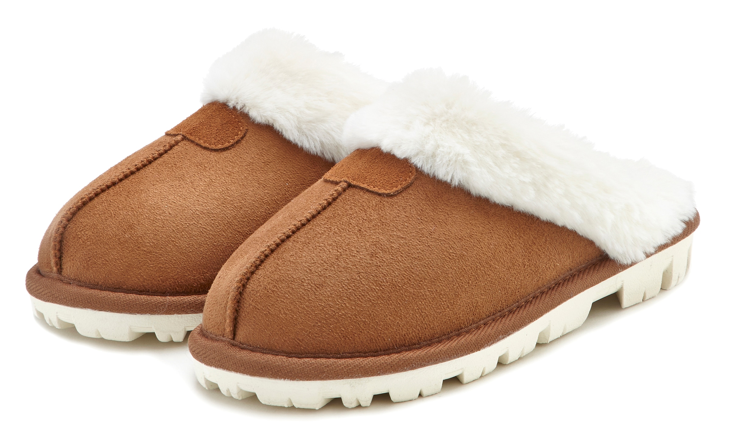 Vivance Hausschuh "Plüsch Hausschuhe, Pantolette, Pantoffeln, Clogs, Schlap günstig online kaufen