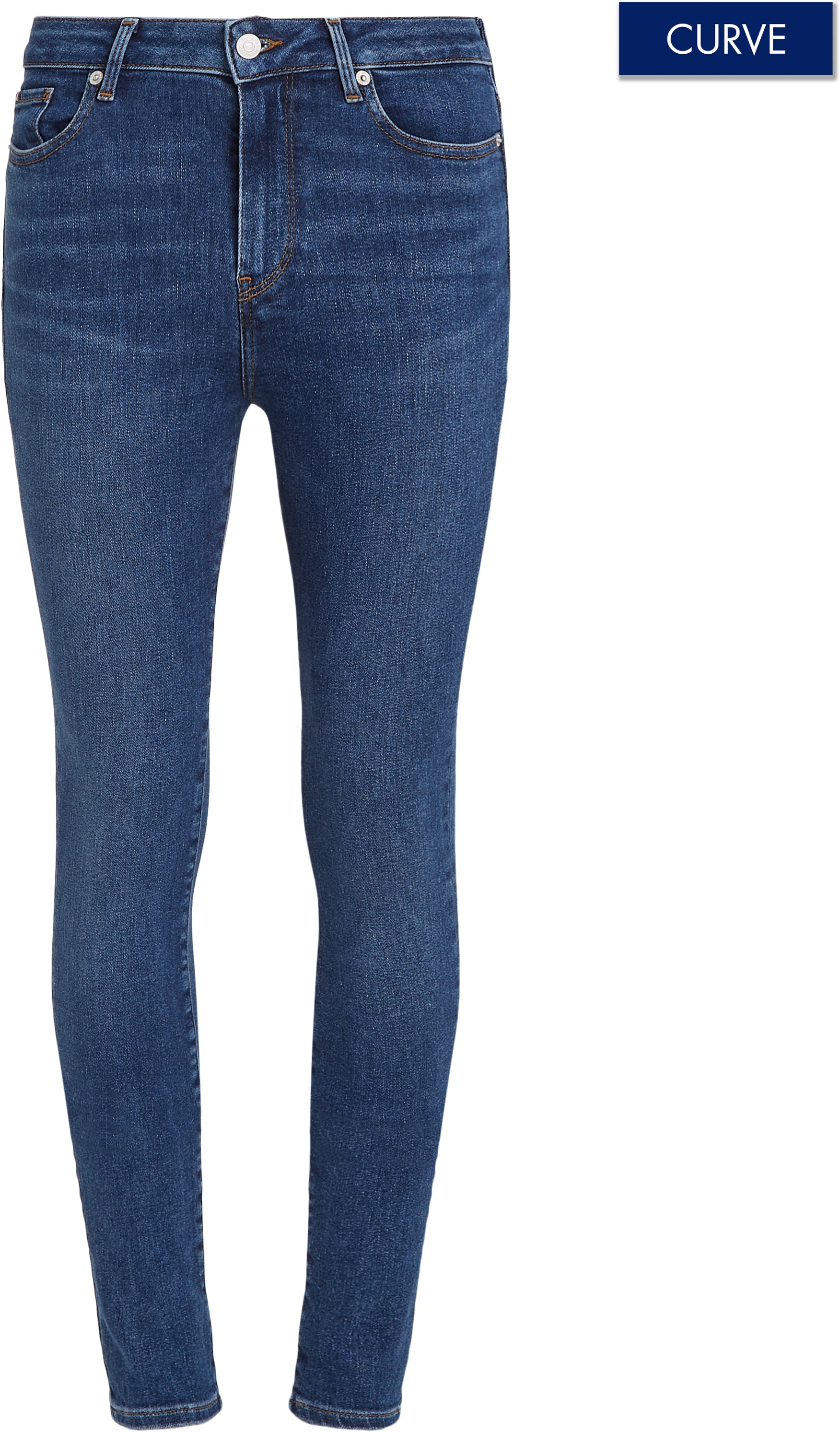 Skinny-fit-Jeans »CRV HARLEM U SKINNY HW«, Große Größen in Stoned Washed Optik