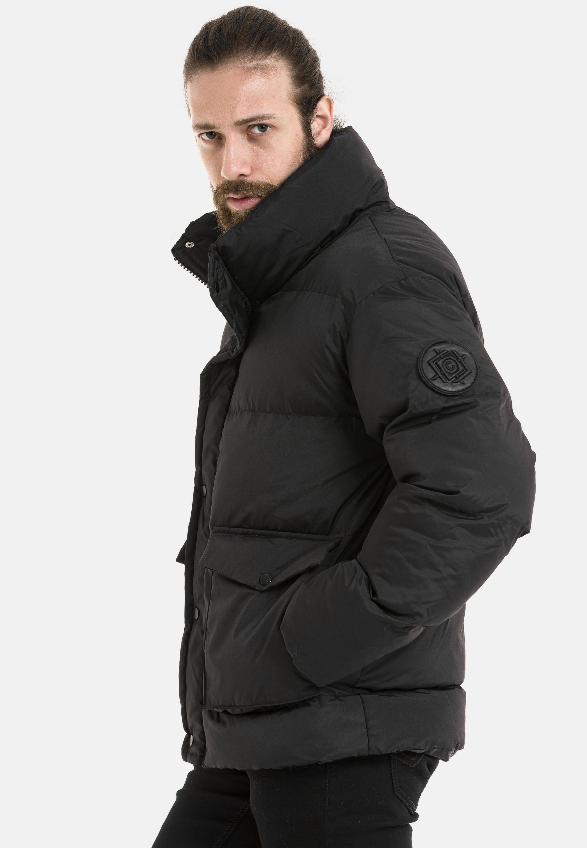 Cipo & Baxx Winterjacke »Jacke«, ohne Kapuze, im unifarbenen Look