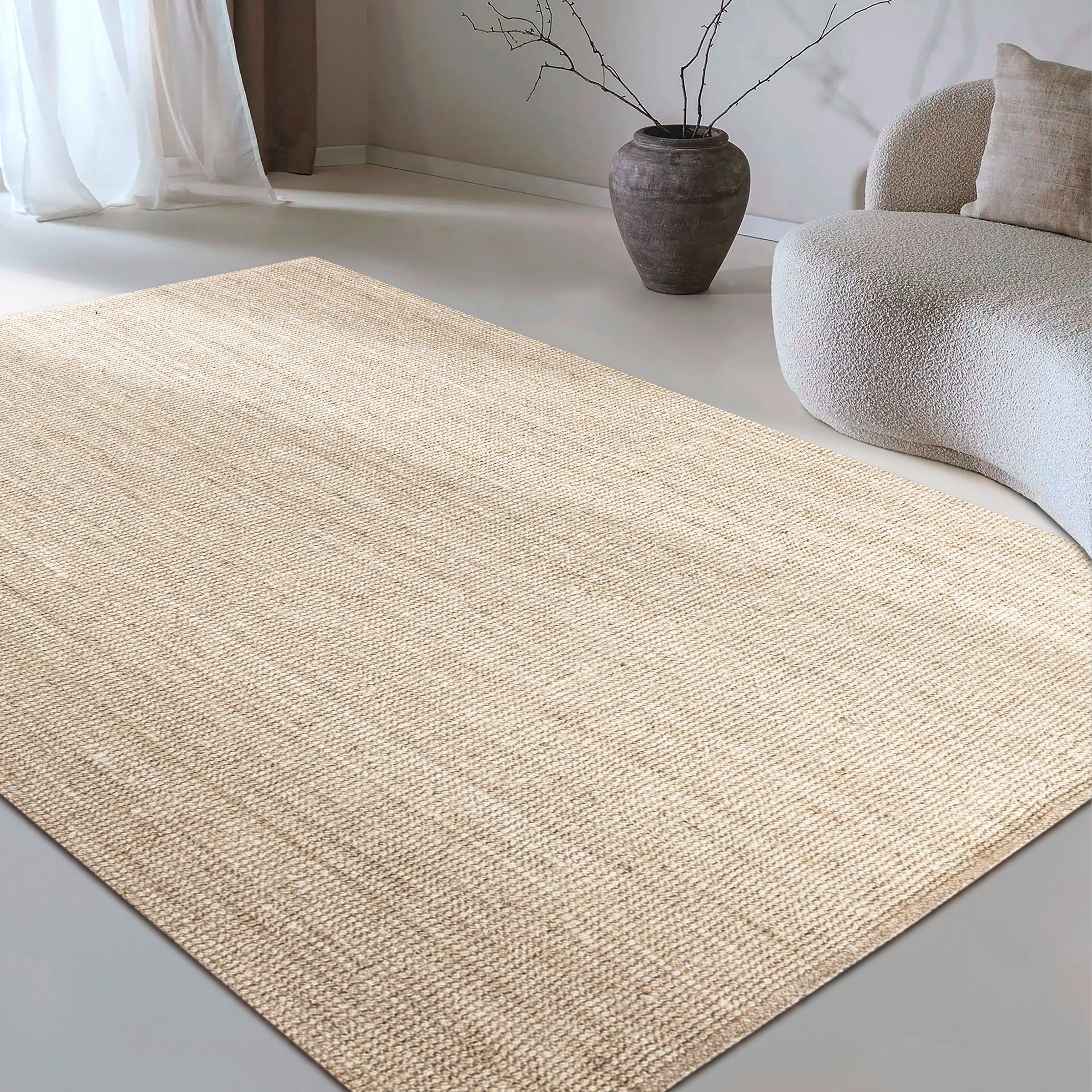 my home Teppich »Avot Juteteppich«, rechteckig, 10 mm Höhe, 100% Jutefaser, Läufer, Esszimmer, Wohnzimmer, Skandi