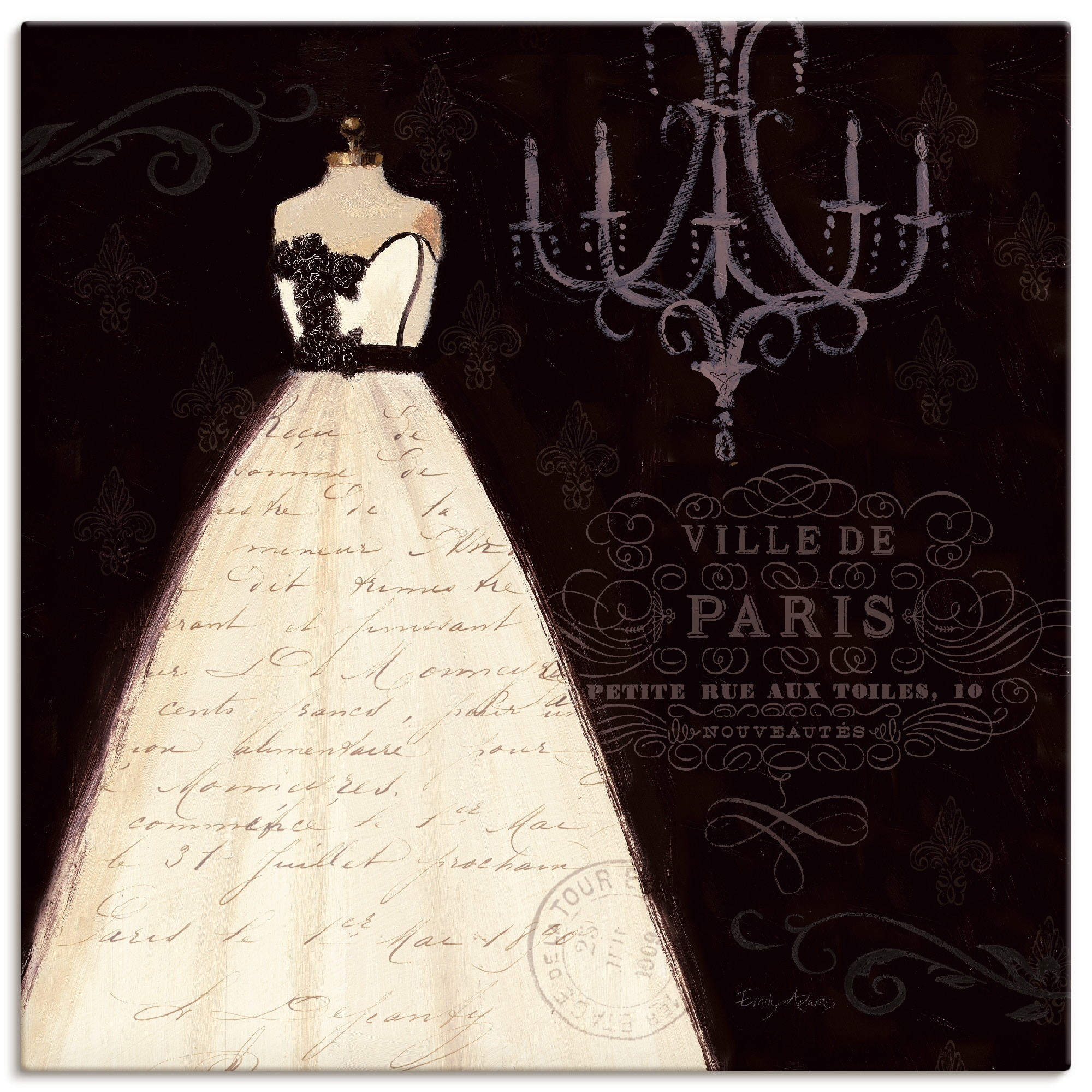 Artland Leinwandbild "Französisches Modelabel I" Mode 1 Stk. tlg. auf Keilr günstig online kaufen