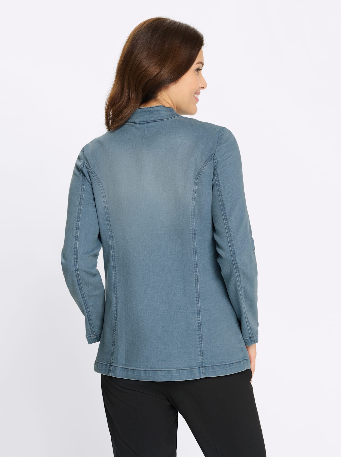 Jeansjacke CLASSIC BASICS, Herren, Gr. 38, blau, bleached, 81% Baumwolle, 17% Polyester, 2% Elasthan, Jacken Jeansjacke 2