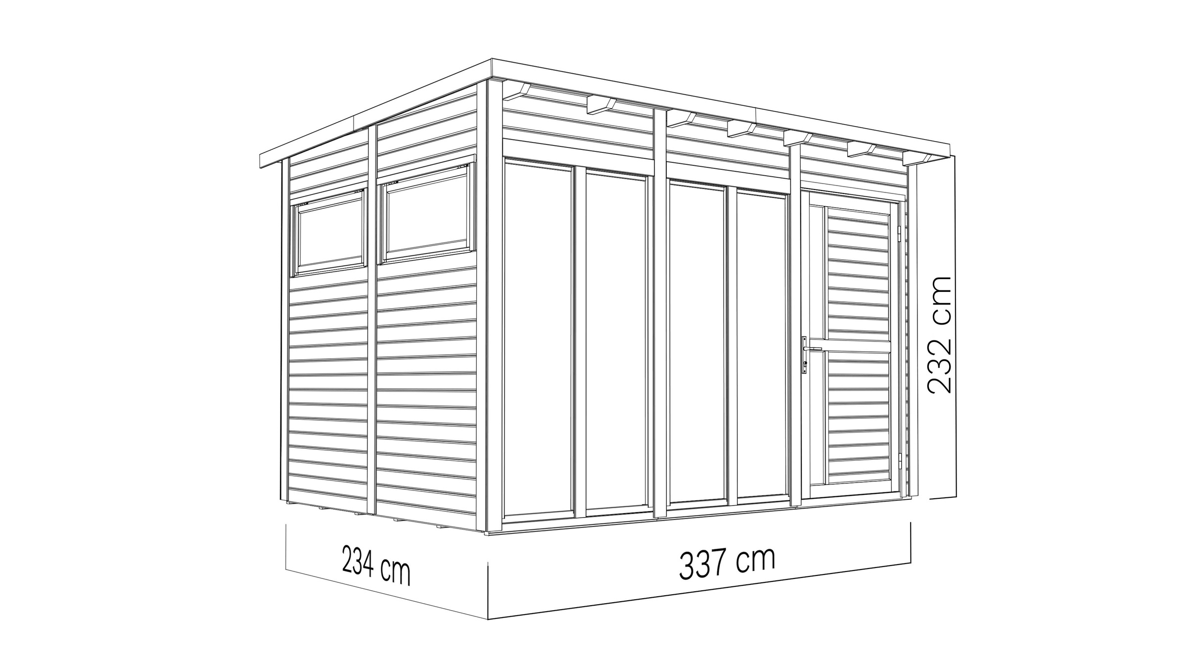 KONIFERA Gartenhaus »Pentus 3 Office Lounge«