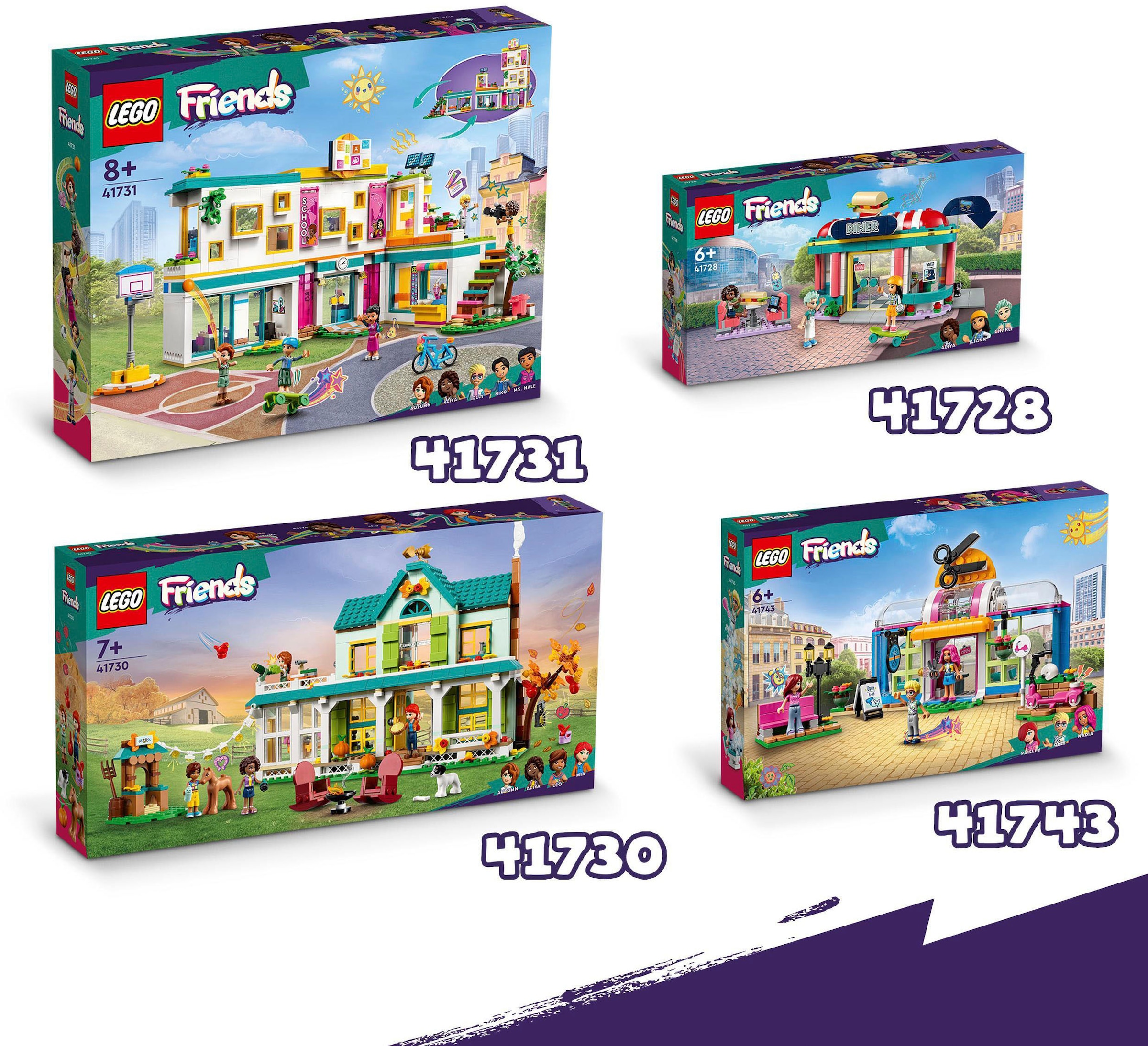 LEGO® Konstruktionsspielsteine »Internationale Schule (41731), LEGO® Friends«, (985 St.), Made in Europe
