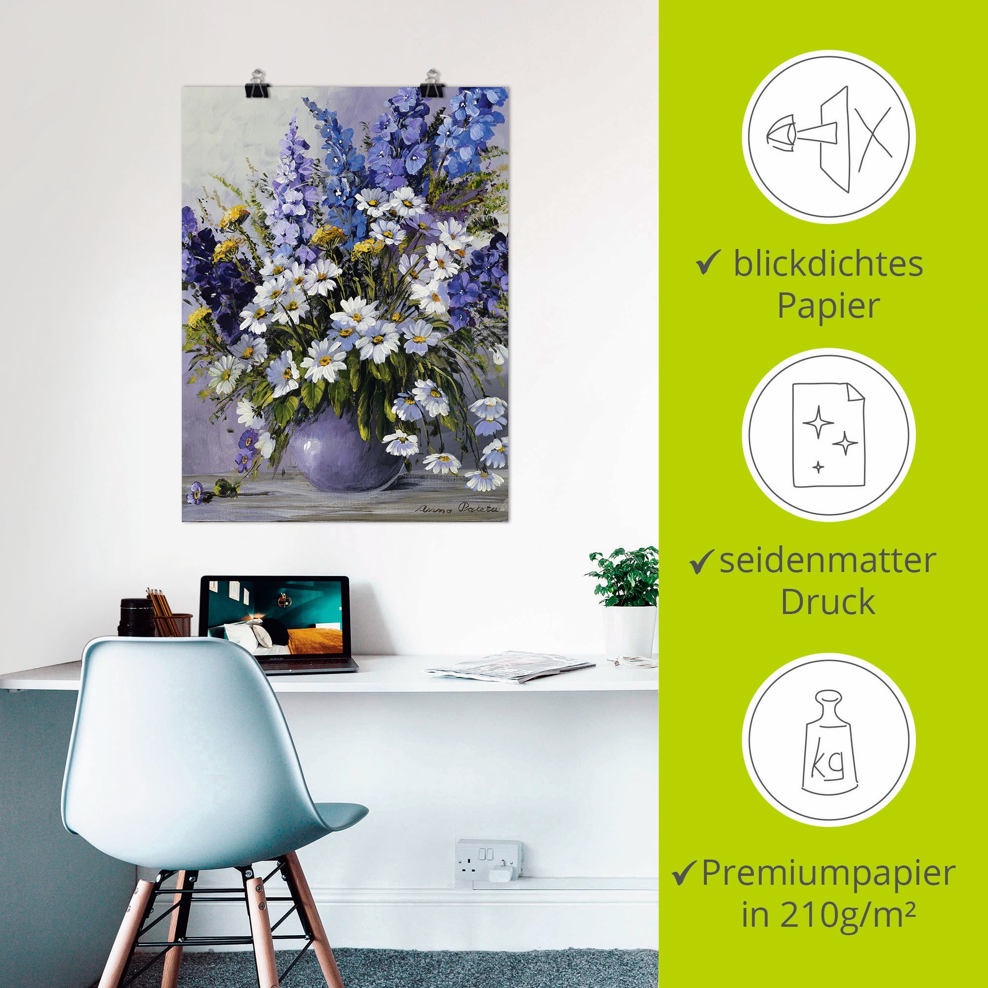 Artland Wandbild »Rittersporn«, Blumen, (1 St.), als Leinwandbild, Poster in verschied. Größen