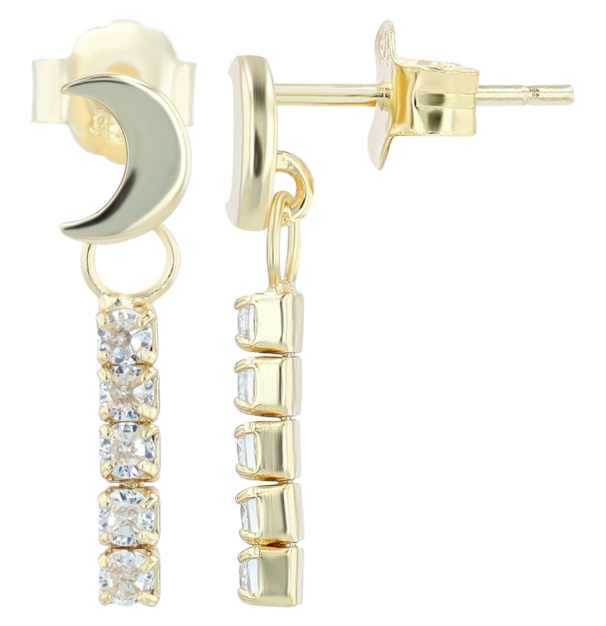 Adelia´s Kettenanhänger »Damen Anhänger – Mond Anhänger aus 925 Silber«  Geschenkidee: zeitlos und vielseitig