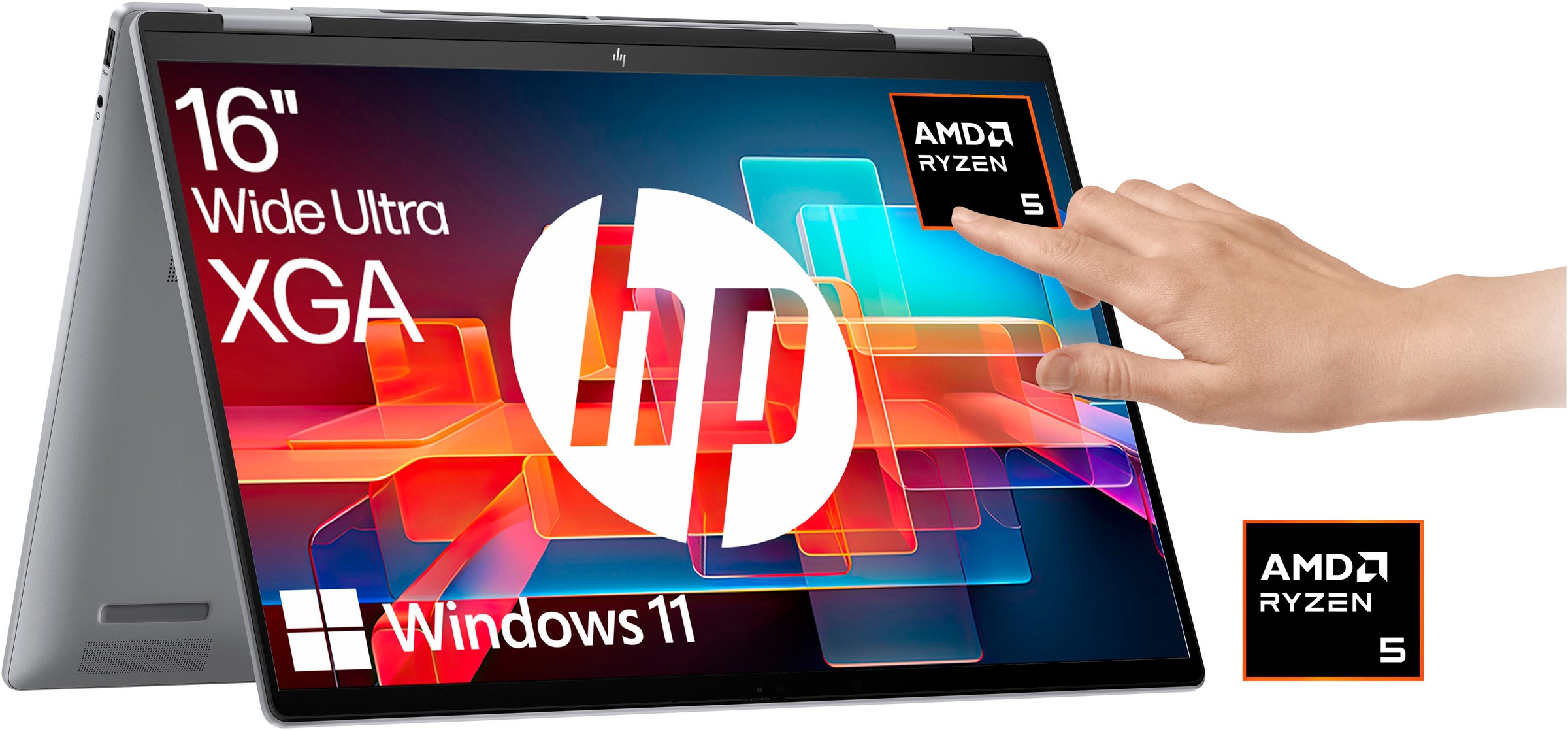HP Notebook »Laptop 16-ad0052ng Meteor Silver (P)«, 40,6 cm, / 16 Zoll, AMD, Ryzen 5, Radeon Graphics, 512 GB SSD
