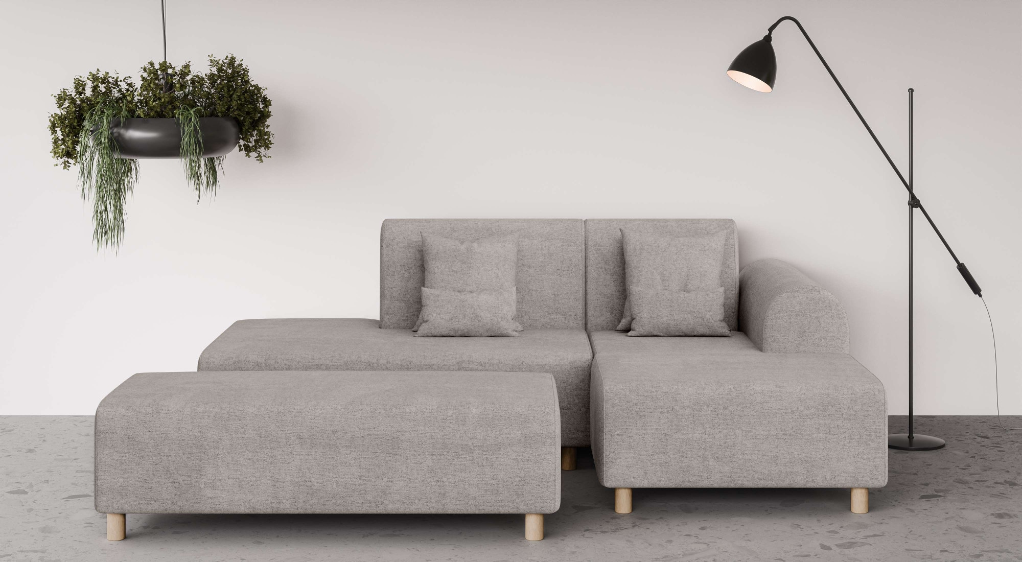 OTTO home Ecksofa "Suyala" L-Form mit Hocker günstig online kaufen