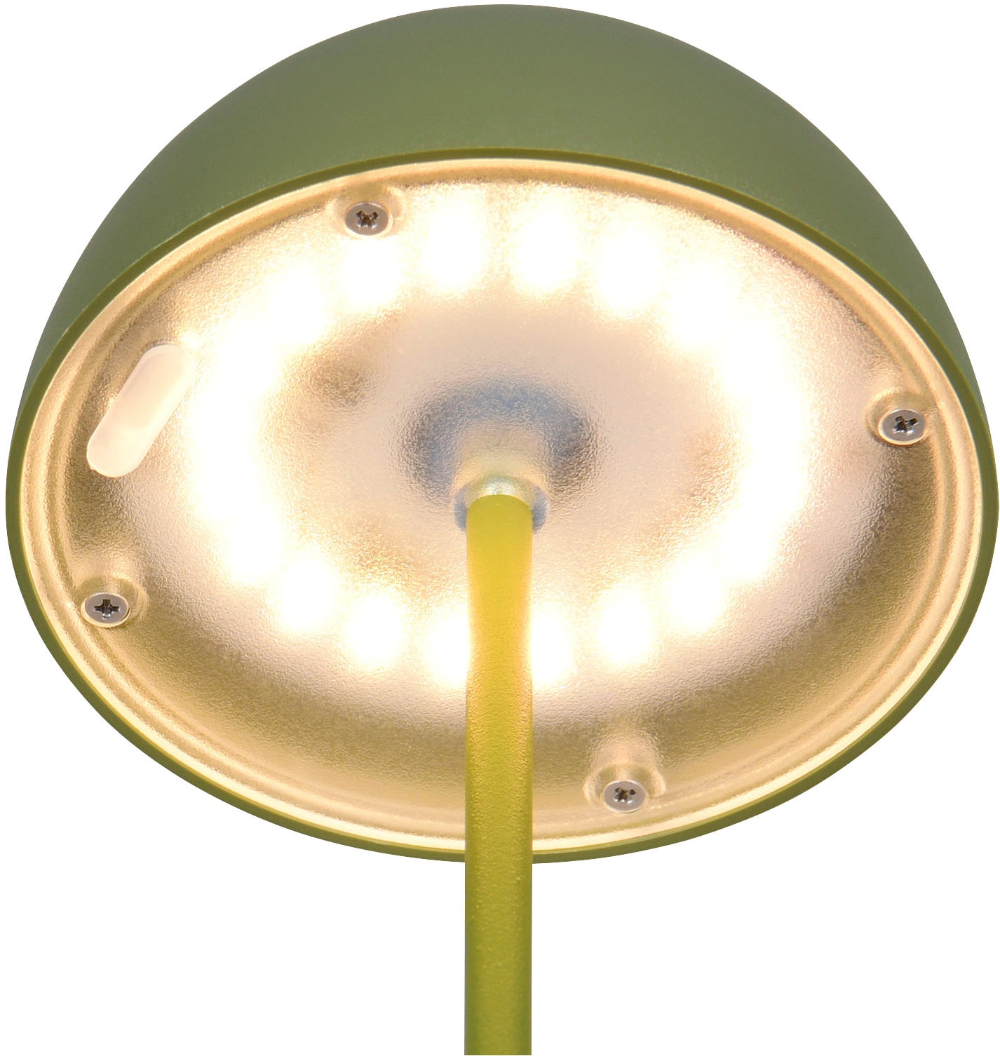 REALITY Leuchten LED Tischleuchte »ORTIZ, Outdoor Akku Tischleuchte in Pilzform, IP44, Touchdimmer USB-C«, 1 flammig, Leuchtmittel LED-Board | LED fest integriert, Memoryfunktion für Dimmstufe, Garten Tischlampe Akku 3h Laufzeit