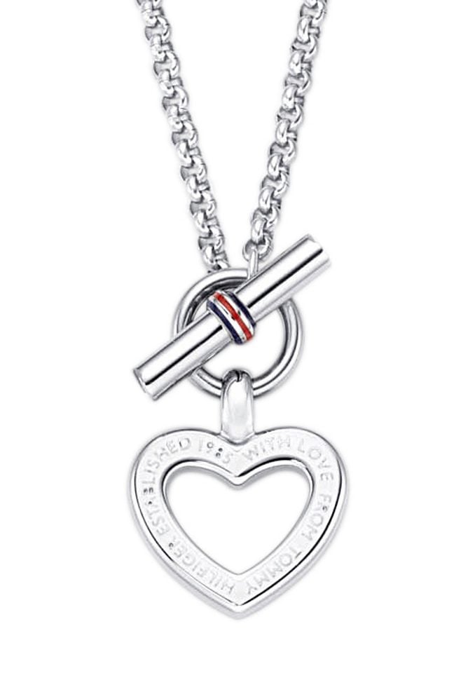 Kette Halsschmuck »Schmuck Erbskette kaufen Tommy zu | Tommy Hilfiger Jeans, BAUR für Shirt, mit Sneaker, Anhänger Jeans! VALENTINS Edelstahl DAY«, Hoodie,