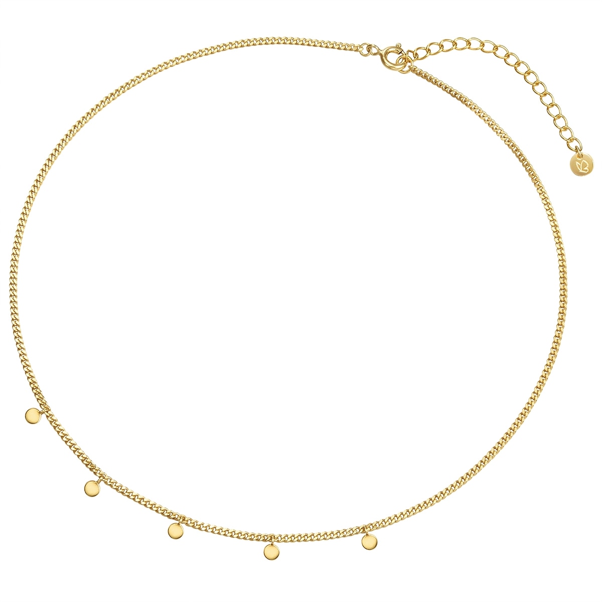 Glanzstücke München Panzerkette »GSM1336« Kette mit Anhänger Sterling Silber gelbgold