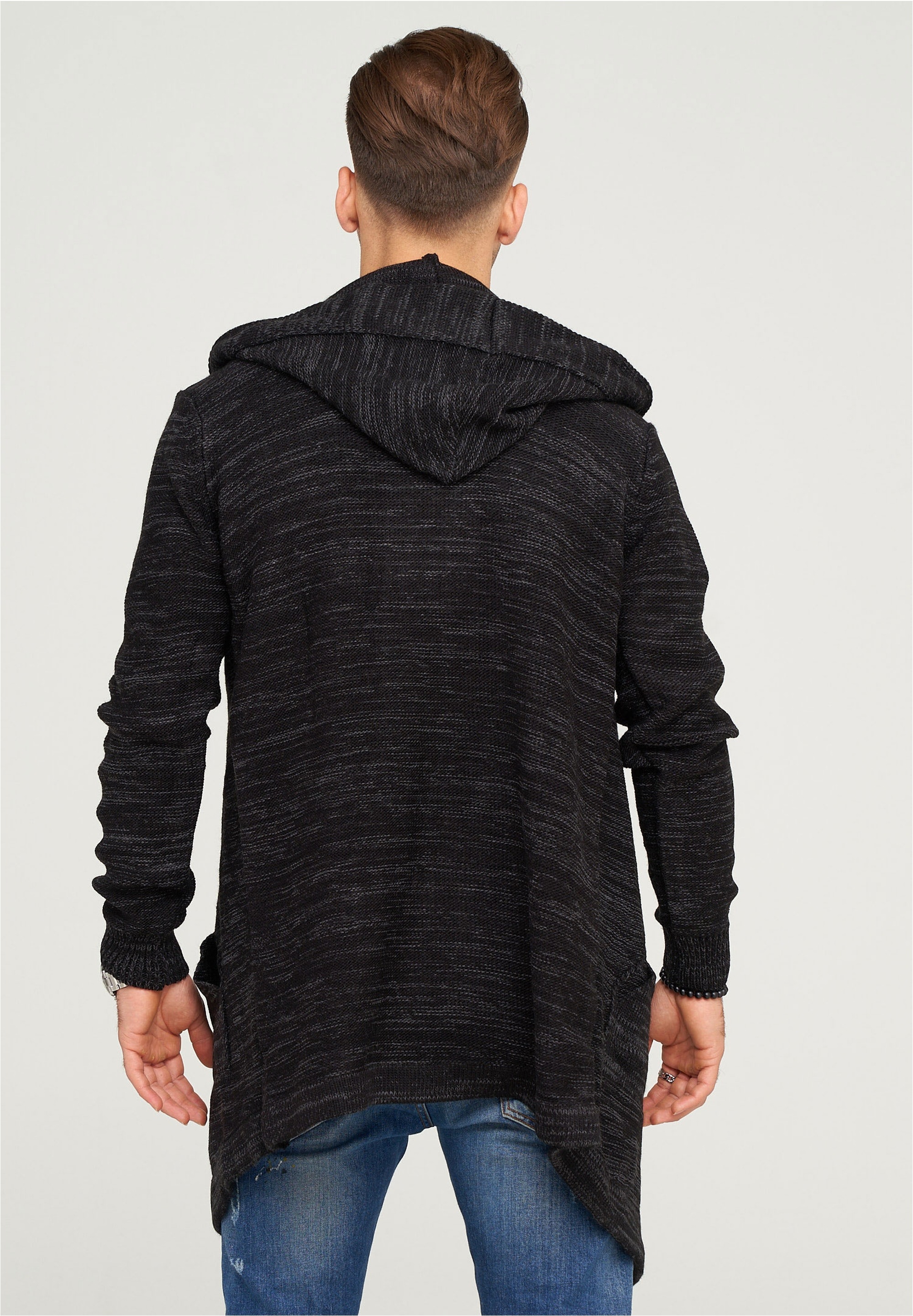 behype Strickjacke »ELIJA«, mit gemütlicher Kapuze