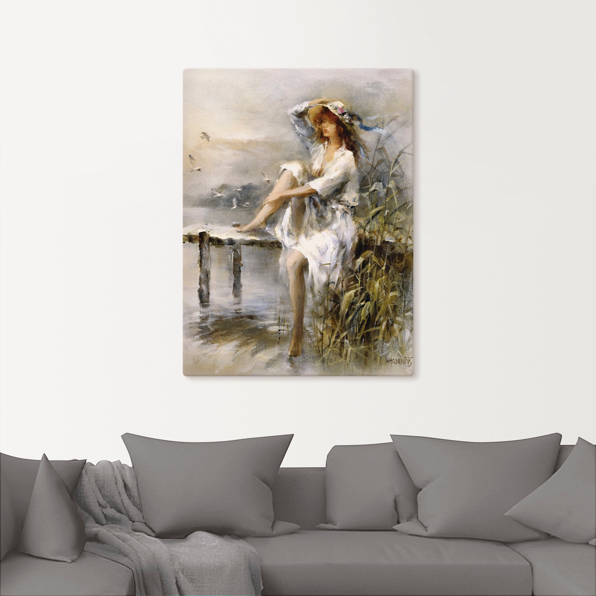 Artland Wandbild »Wasserseite«, Frau, (1 St.), als Leinwandbild, Poster, Wandaufkleber in verschied. Größen