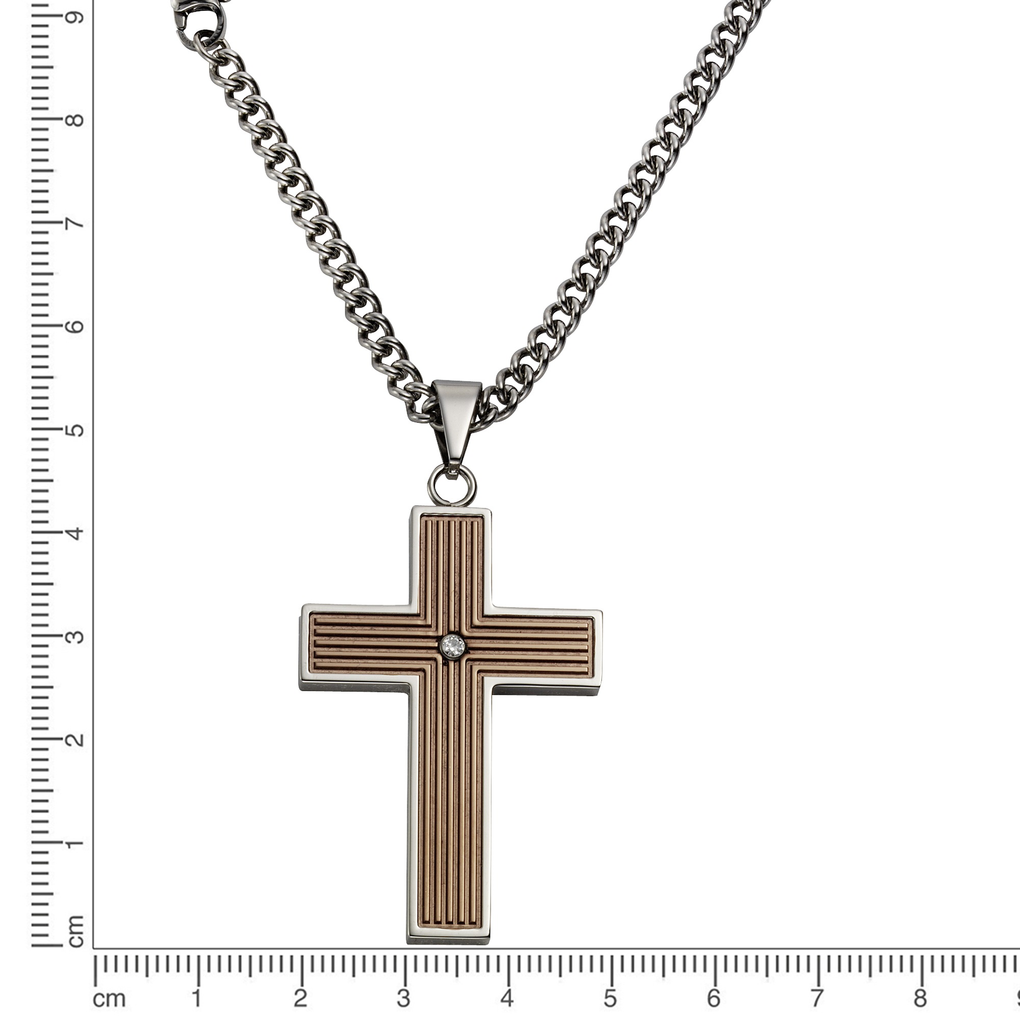 Zeeme Kette mit Anhänger »Edelstahl Kreuz«