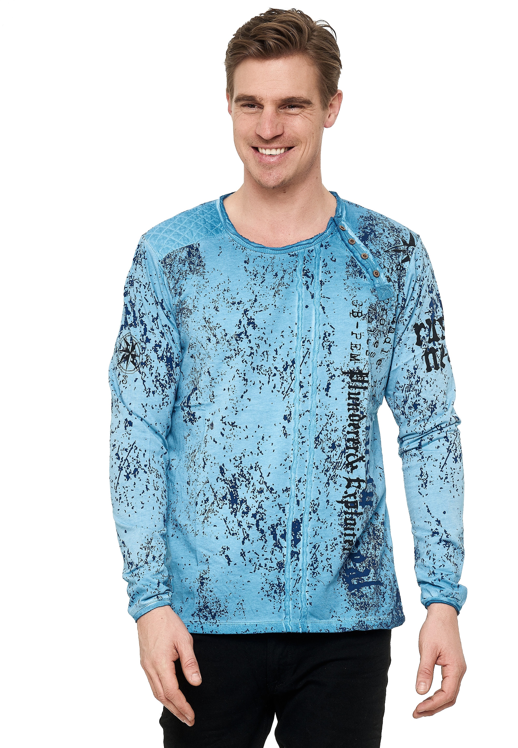 Rusty Neal Langarmshirt, mit coolem Allover-Print günstig online kaufen