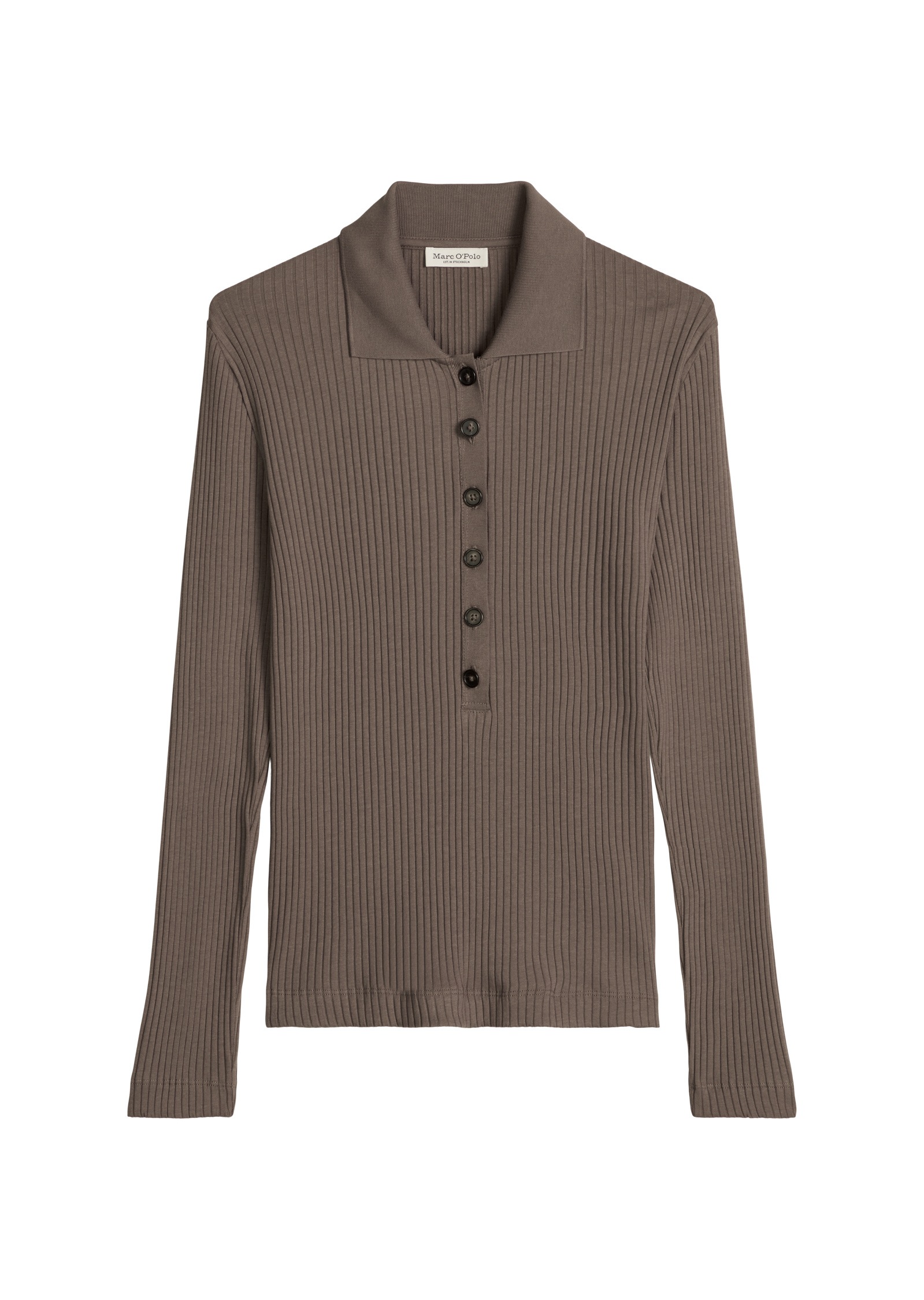 Marc O'Polo Langarm-Poloshirt »aus Bio-Baumwoll-Modal-Stretch-Jersey«