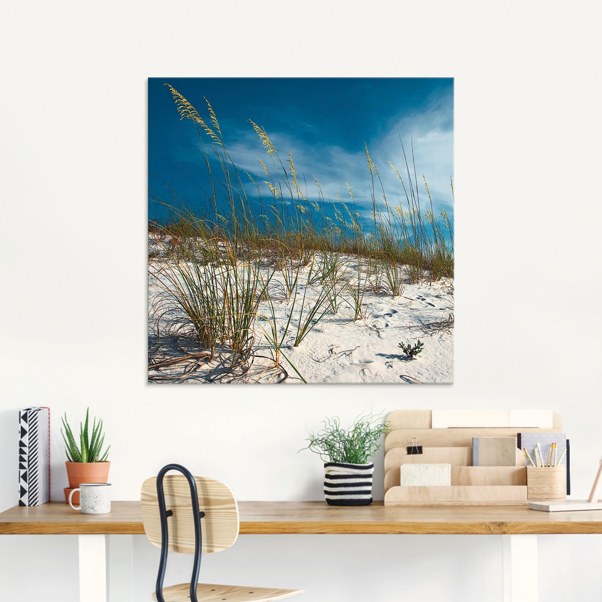 Artland Glasbild »Sanddüne und Gräser«, Strand, (1 St.), in verschiedenen Größen