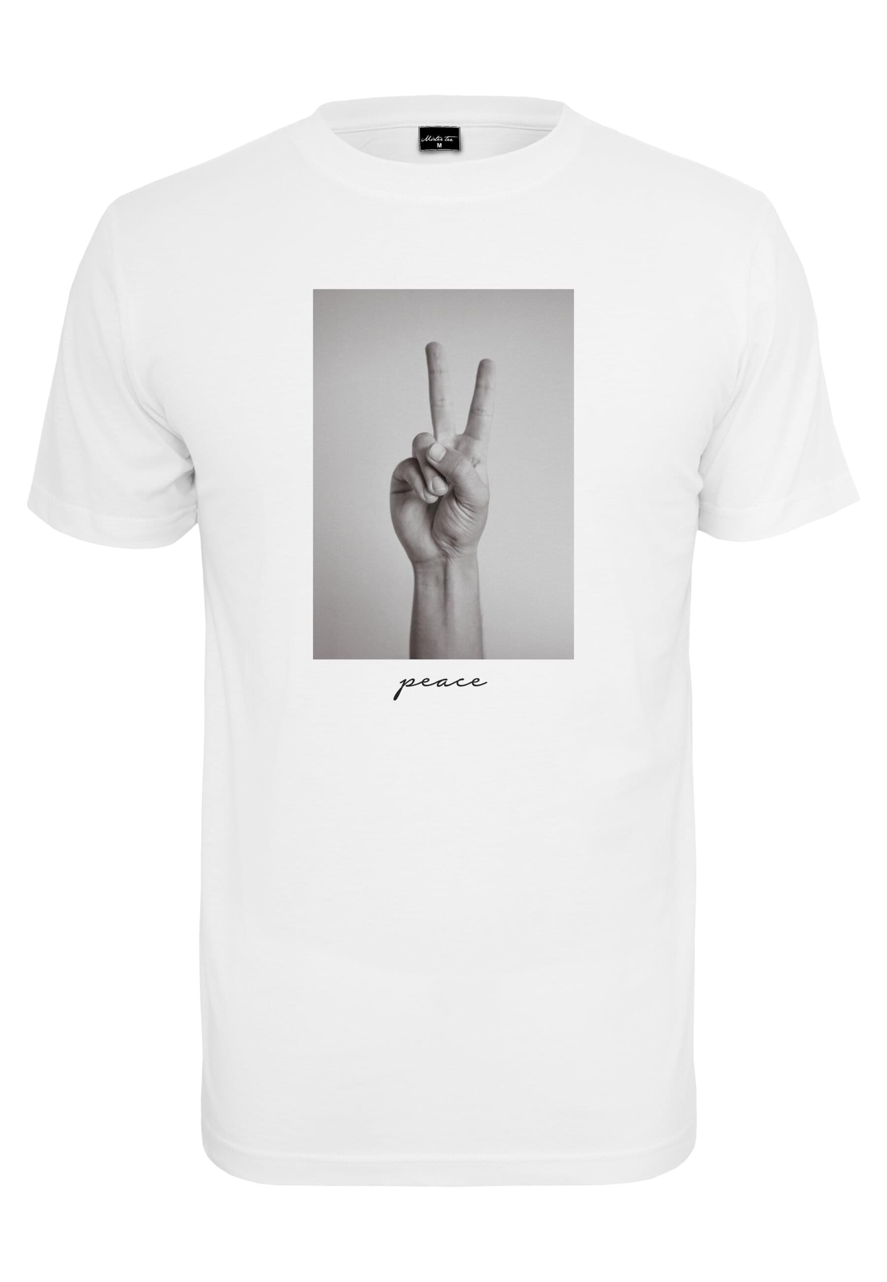 MisterTee T-Shirt "MisterTee Herren Peace Sign Tee" 1 Stk. tlg. günstig online kaufen