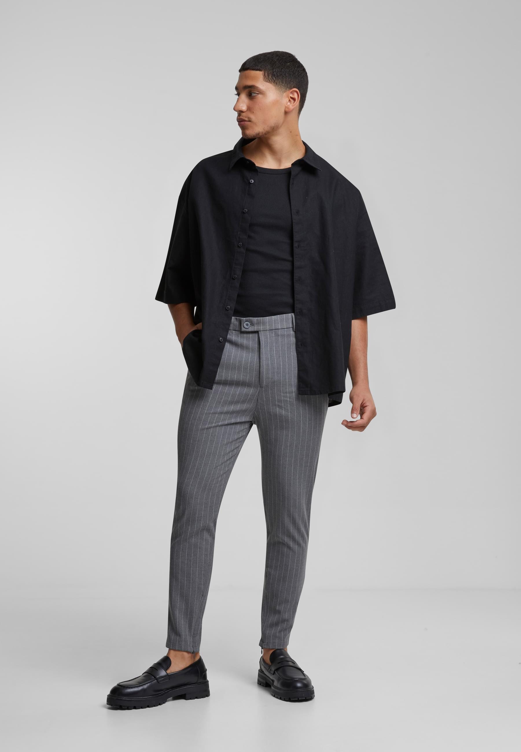 2Y Studios Stoffhose »2Y Studios Herren 2Y Cropped Pants Pinstripe«, (1 tlg.)
