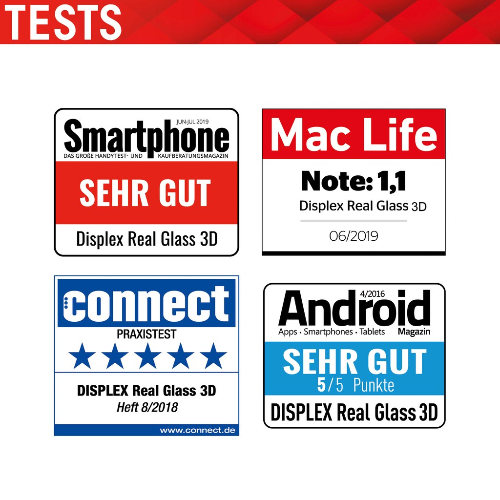 Displex Displayschutzglas »DISPLEX Real Glass Panzerglas für Samsung Galaxy S21 Ultra 5G (6,8")«, für Samsung S21 Ultra, (1 St.)