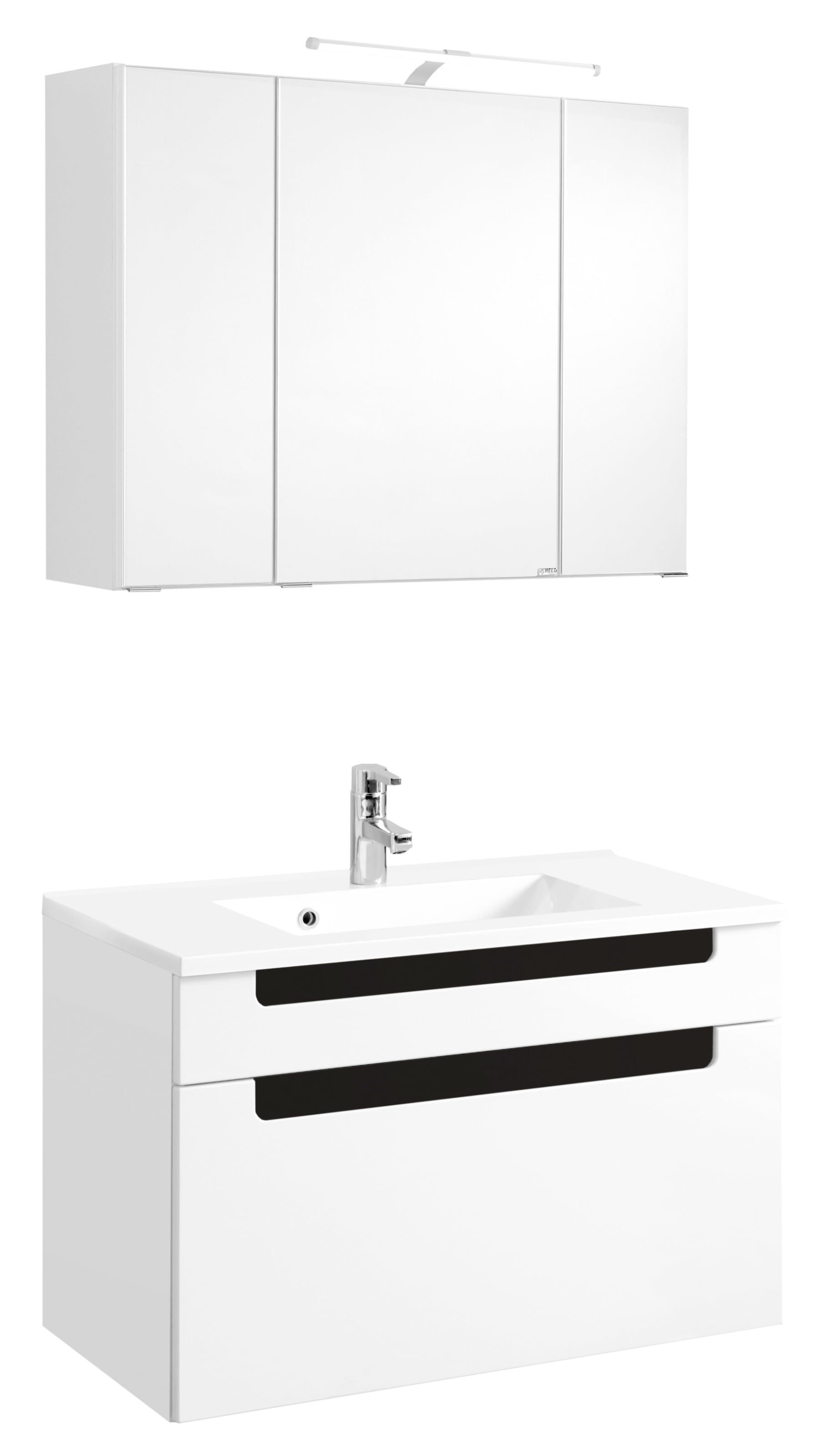 welltime Badmöbel-Set "Siena" 2 Stk. tlg. Breite 80 cm, Waschtisch mit Mine günstig online kaufen