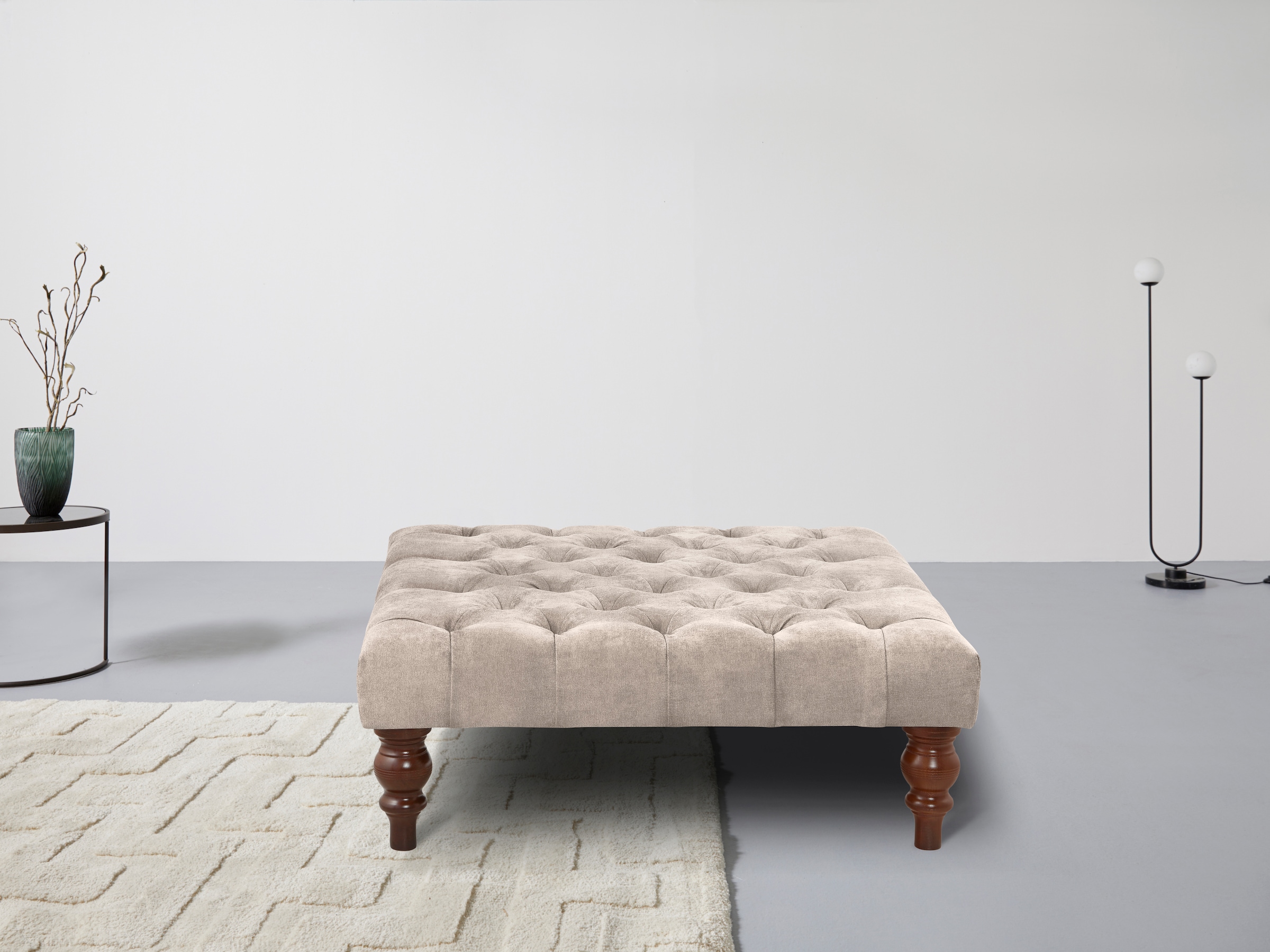 Home affaire Polsterhocker "Chesterfield", mit Knopfheftung, auch in Leder günstig online kaufen