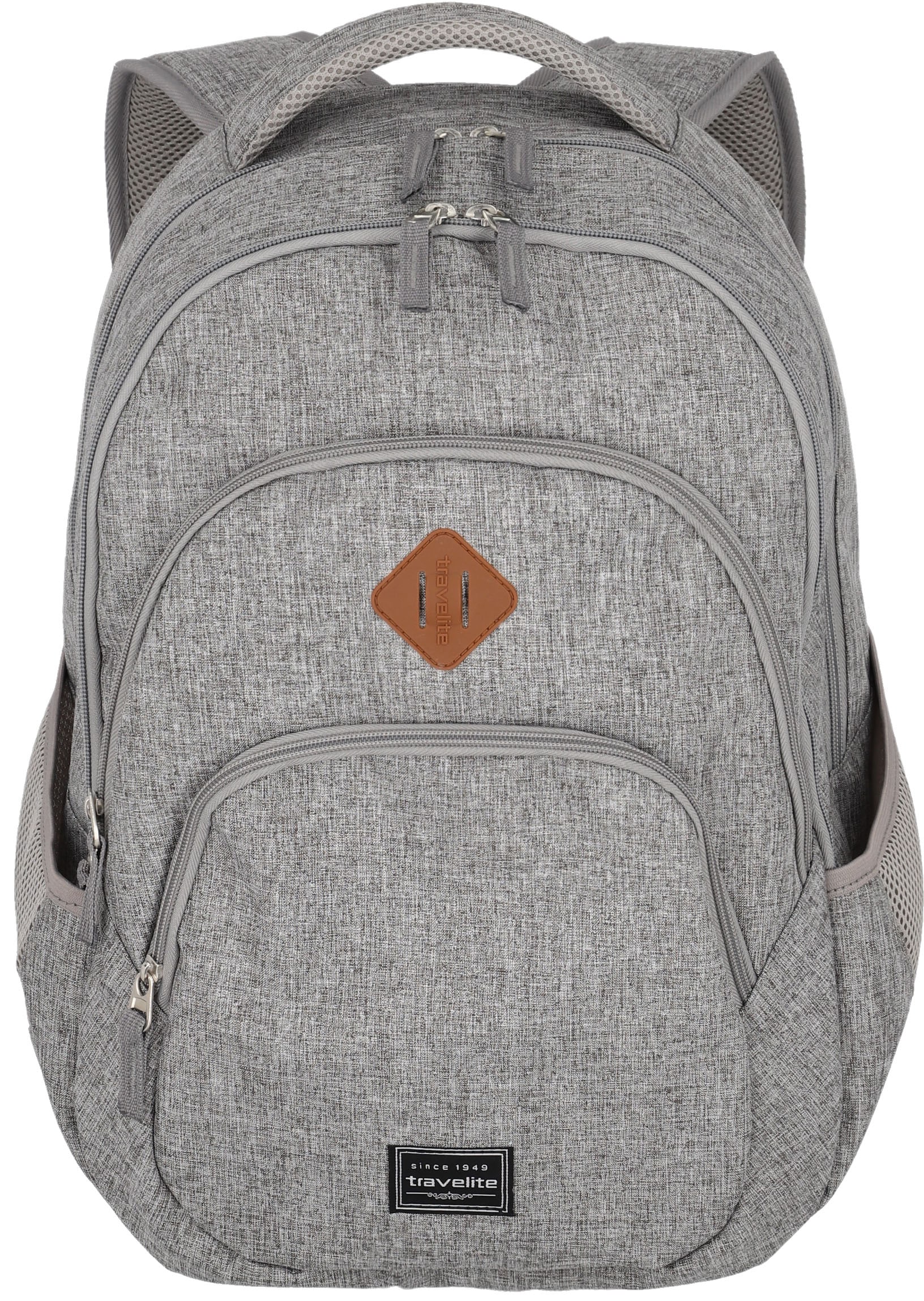 travelite Laptoprucksack "BASICS Melange" ideal für Freizeit, Arbeit, Schule und Reisen