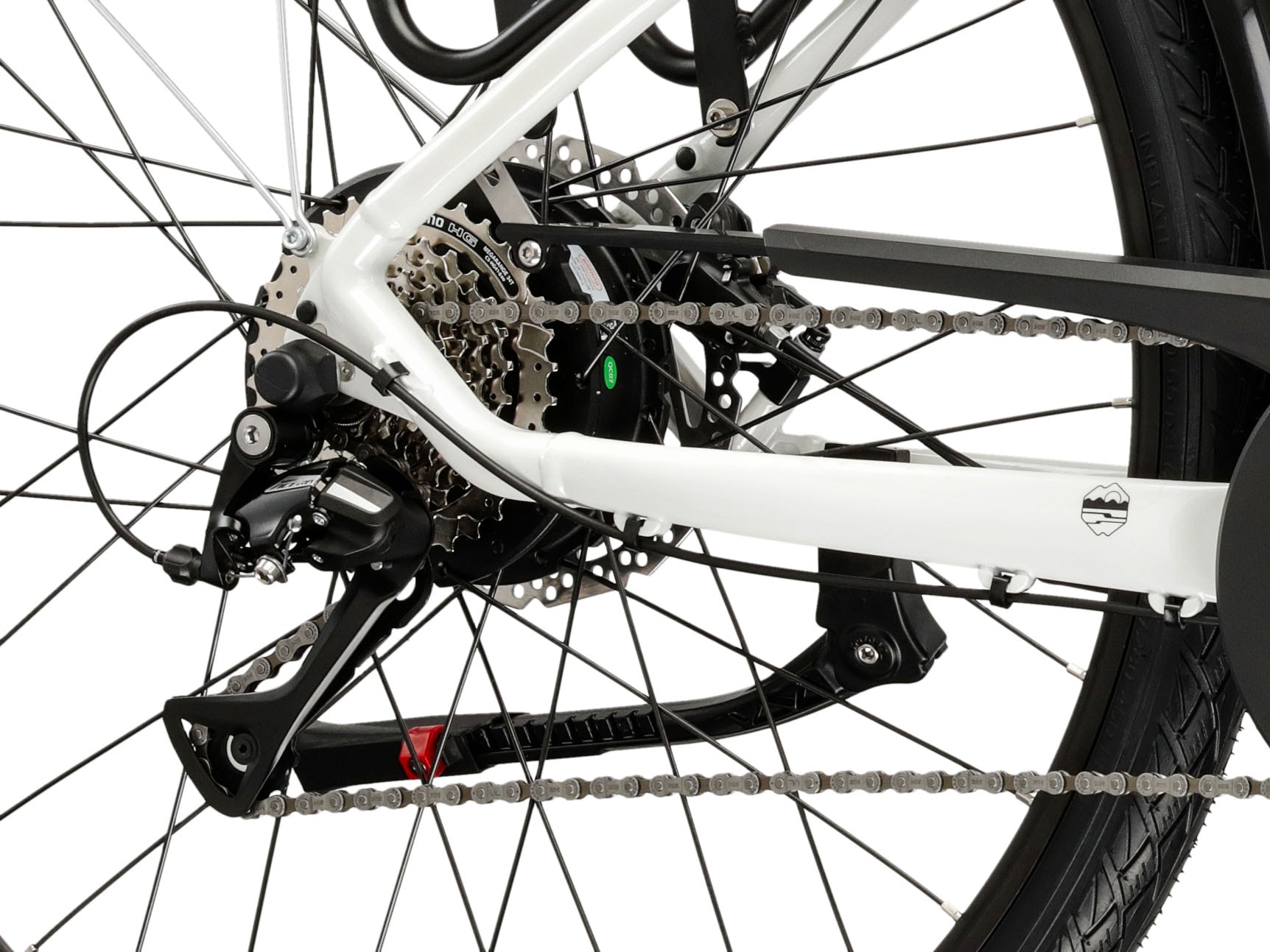 Kross »E-Trekkingbike Damen Trans Hybrid 1.0 28" weiß 8 Gänge« 8 Gang Shimano ACERA M3020 Schaltwerk Kettenschaltung Heckmotor 250 W