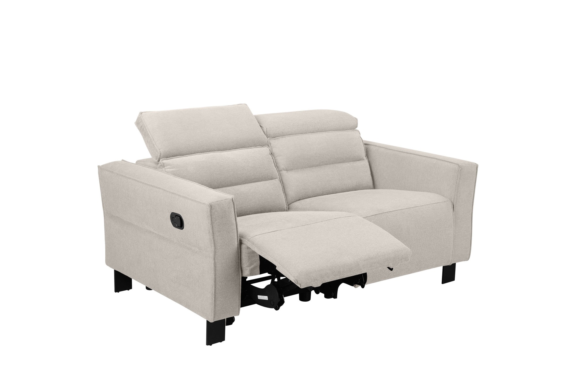 Places of Style 2-Sitzer »Carpari, 162 cm, mit manueller od. elektrischer Relaxfunktion«, (USB A/C), sowie Kopfteilverstellung