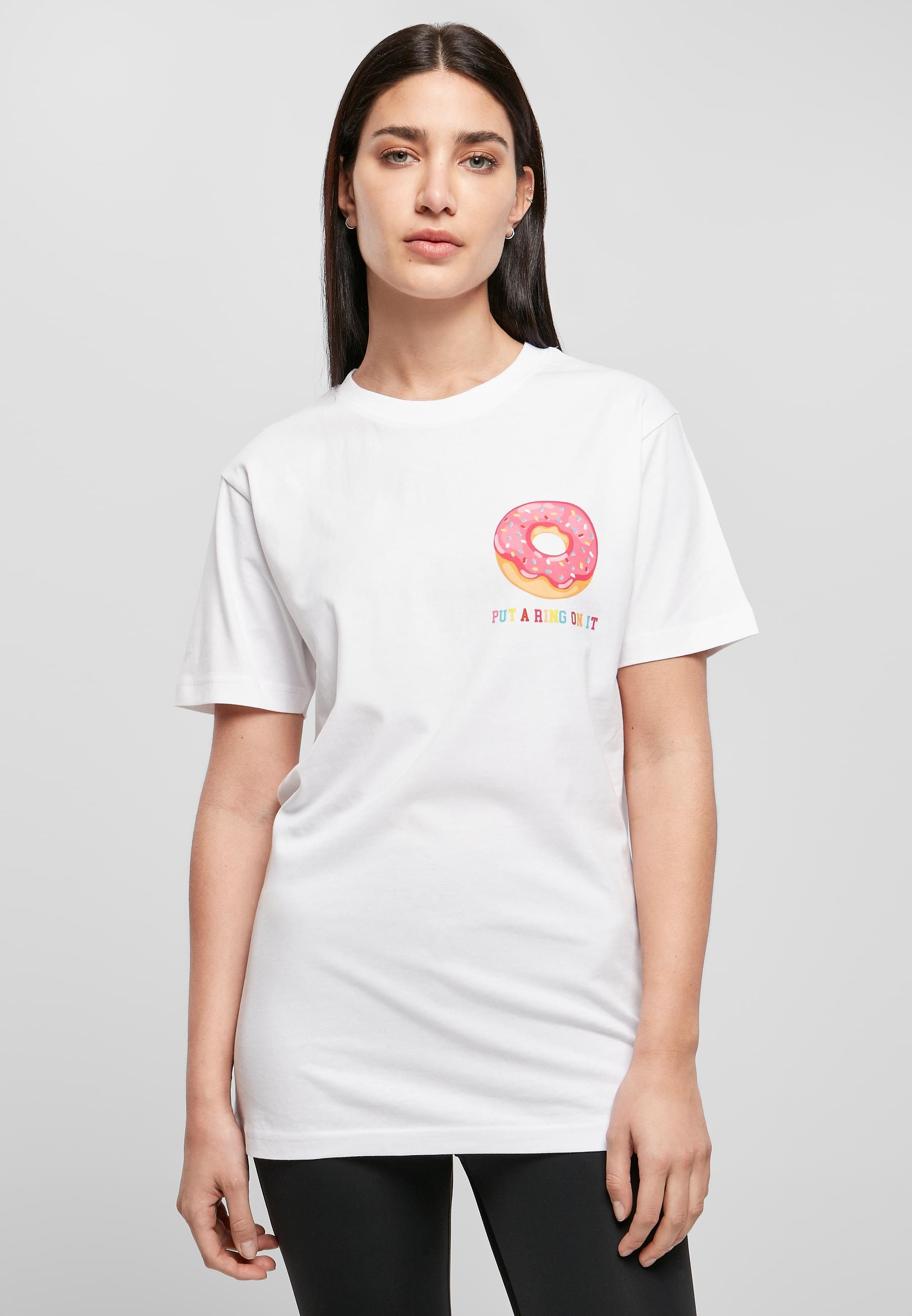 MisterTee Kurzarmshirt »MisterTee Damen Ladies Ring On It Tee«, (1 tlg.)