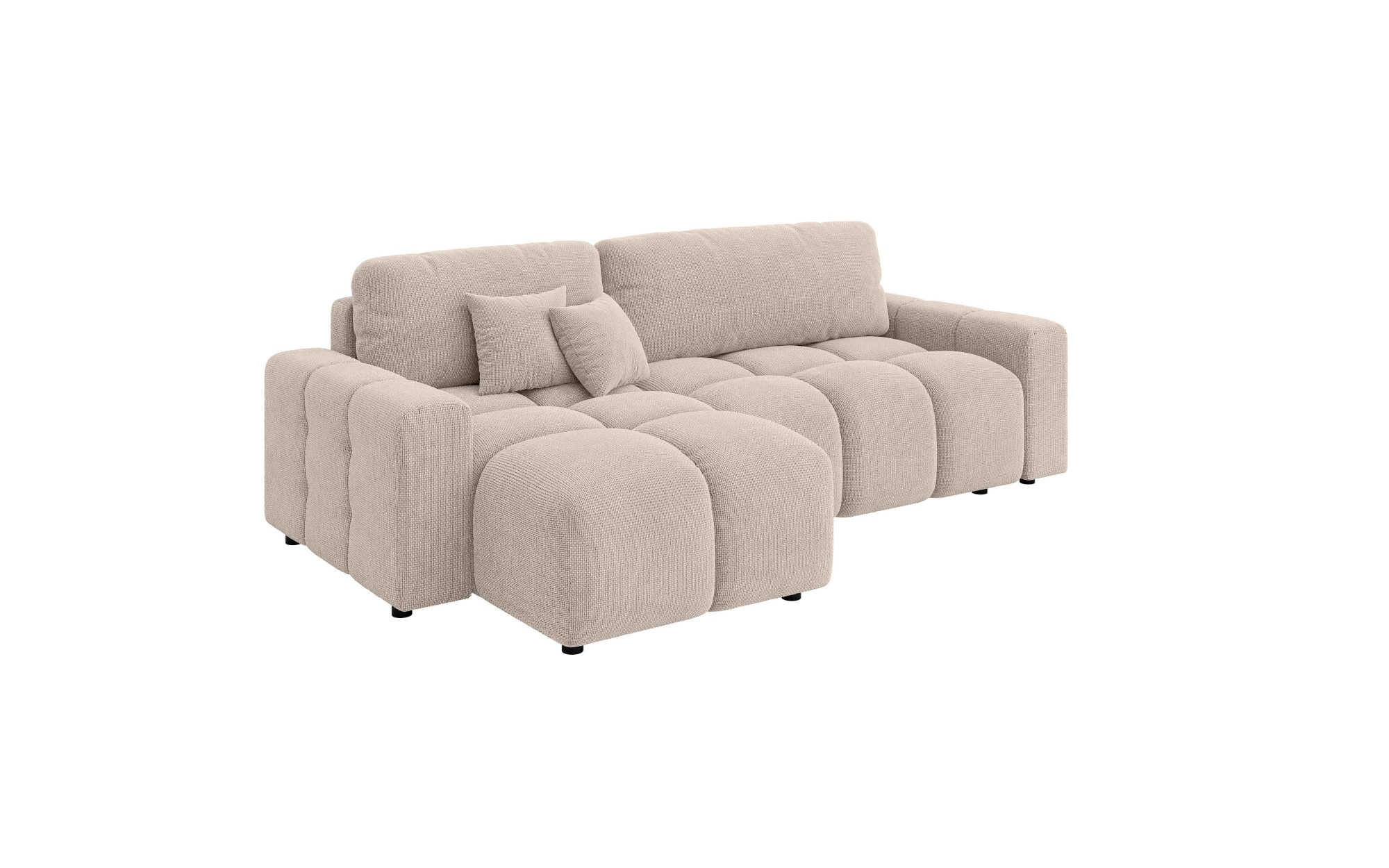INOSIGN Ecksofa »FELICI, Schlafsofa 233cm, L-Form mit Recamiere beidseitig montierbar«, Designsofa mit Bettfunktion und Bettkasten, Maße B/T/H: 233/142/88 cm