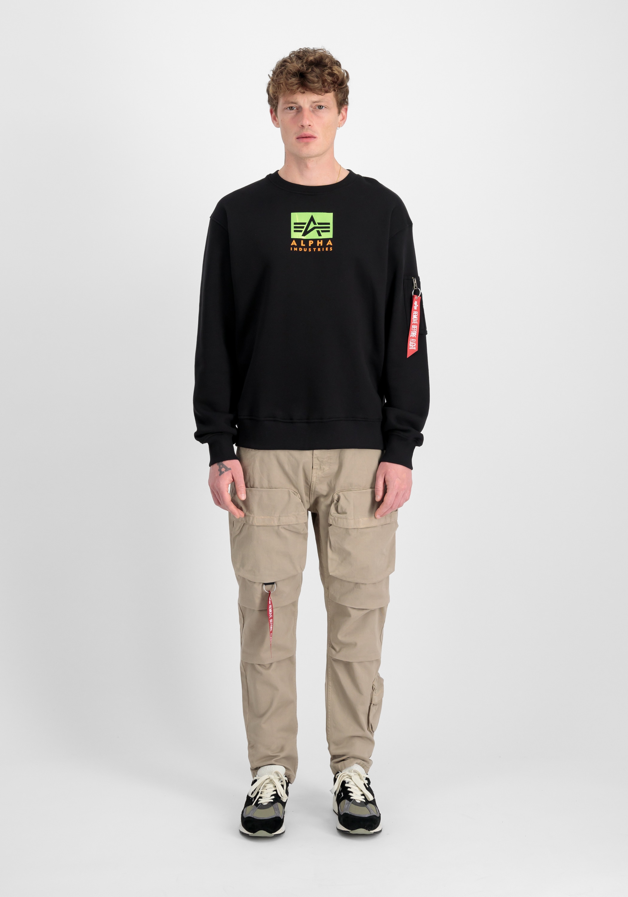 Alpha Industries Sweater »Alpha Industries Men - Sweatshirts Satin Logo Sweater«
