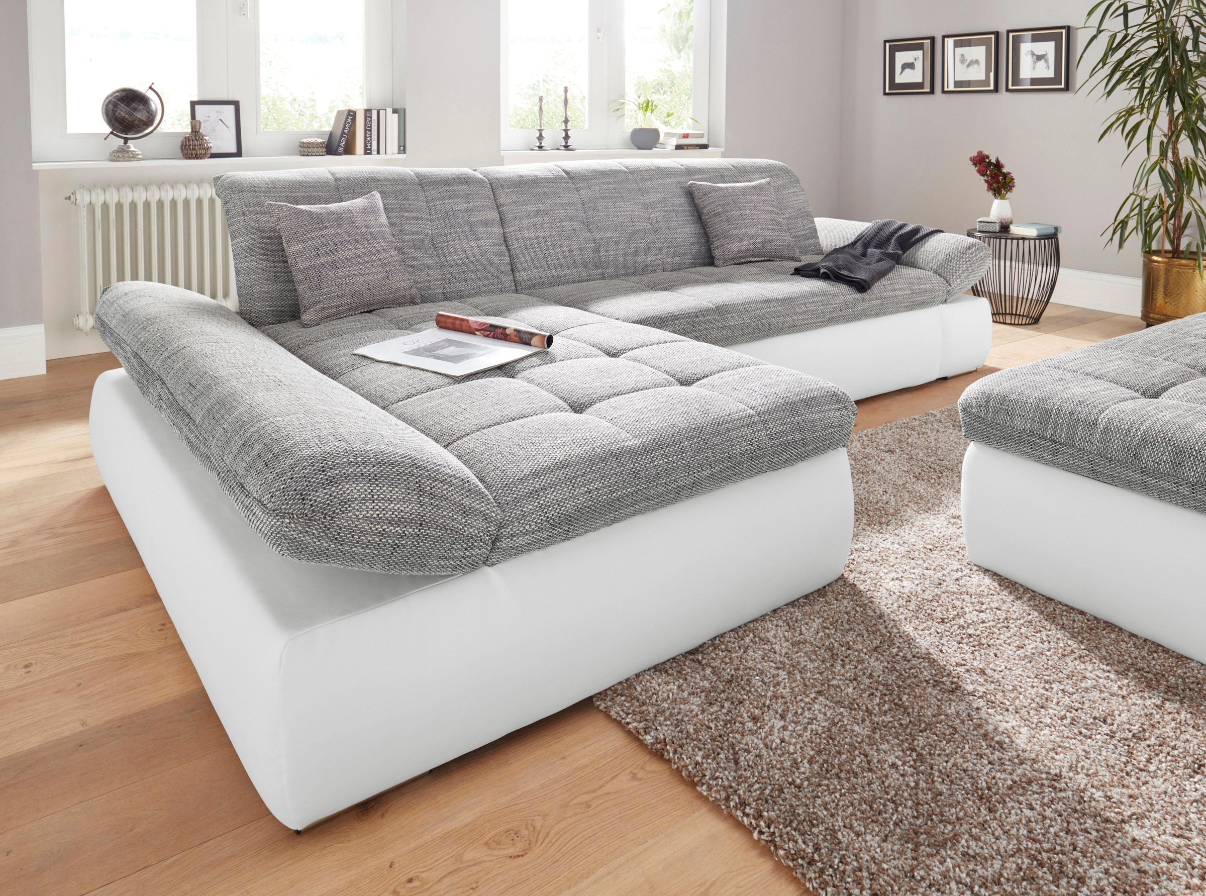 DOMO collection Ecksofa "PB Moric wahlweise mit Bettfunktion + Armteilverst günstig online kaufen