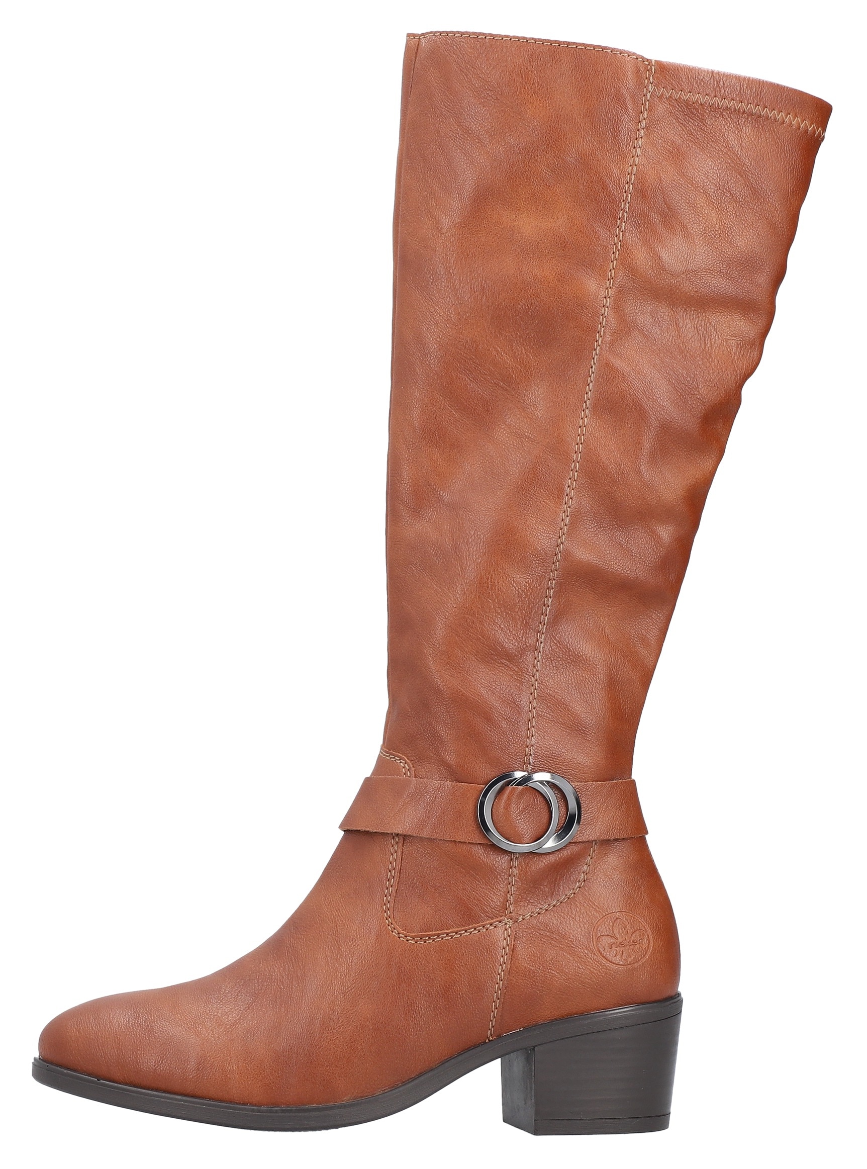Rieker Stiefel, Langschaftstiefel, Reißverschluss, mit bequemem Blockabsatz