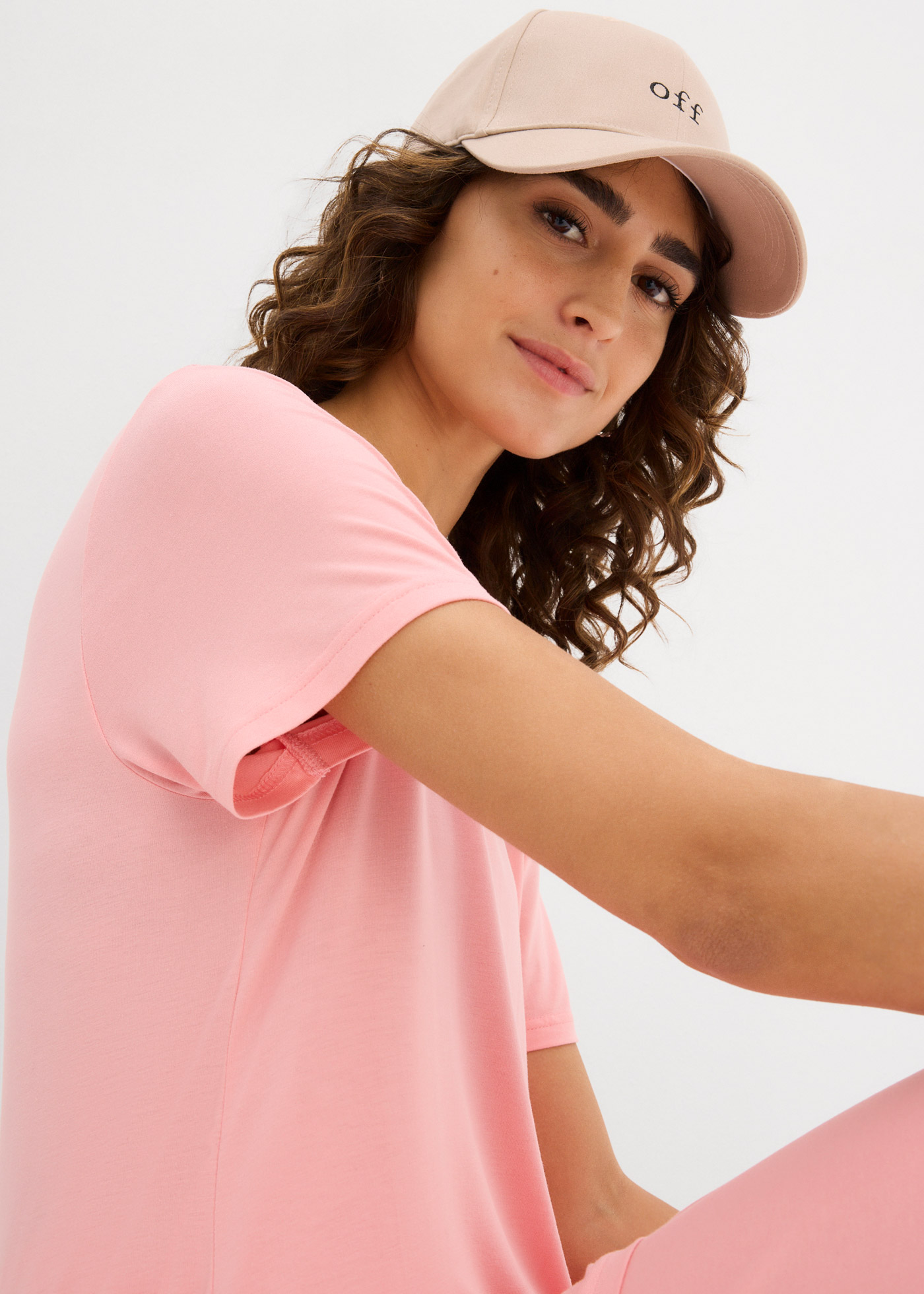 Thumbnail - bonprix Longshirt figurumschmeichelnde Passform, Kurzarm, für Frühling und Sommer