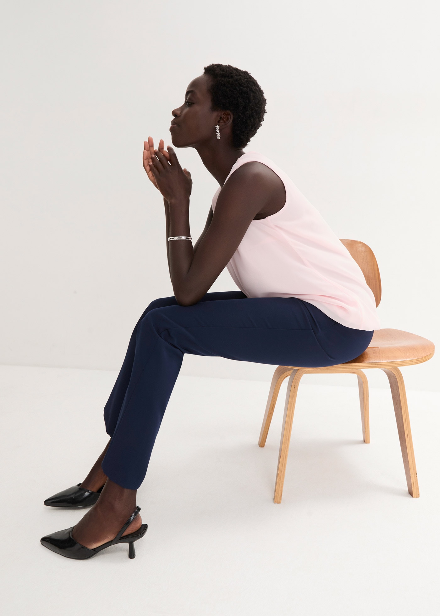 bonprix Blusentop lockerer Schnitt, für Frühjahrsmode und Sommermode, aus Polyester