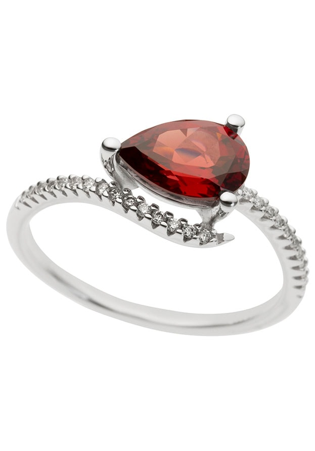 Firetti Diamantring »Schmuck Geschenk Gold 333 Damenring Goldring Diamant«, mit Granat oder Peridot - mit Brillanten