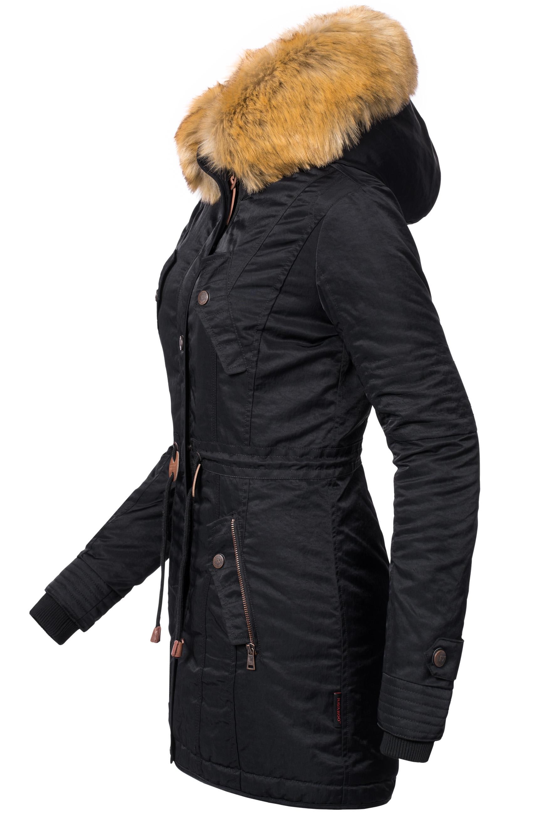 Navahoo Wintermantel "La Viva", hochwertiger Winterparka mit großem Kunstfe günstig online kaufen