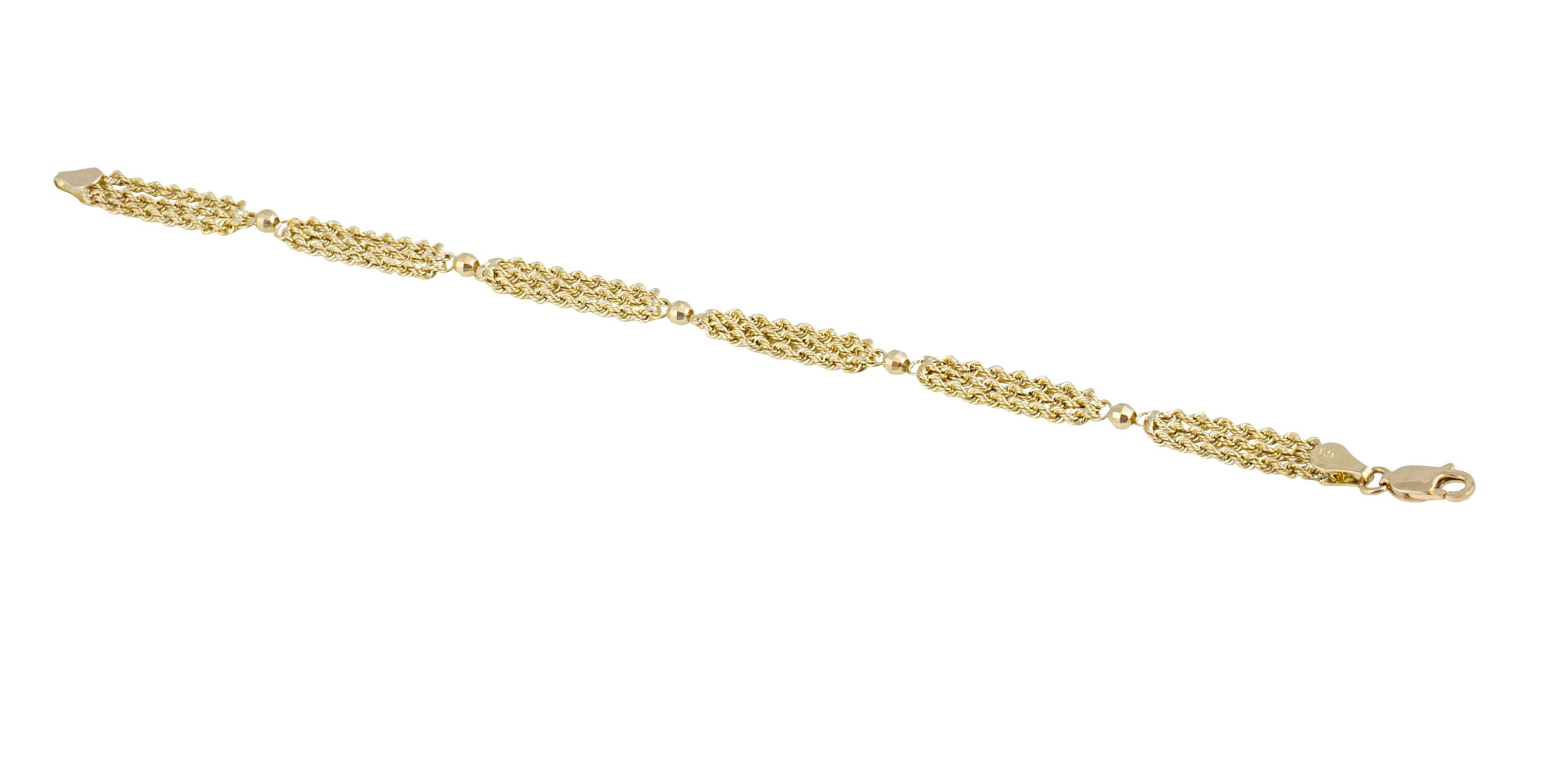Vivance Armband »Goldarmband«, mit facettierten Kügelchen