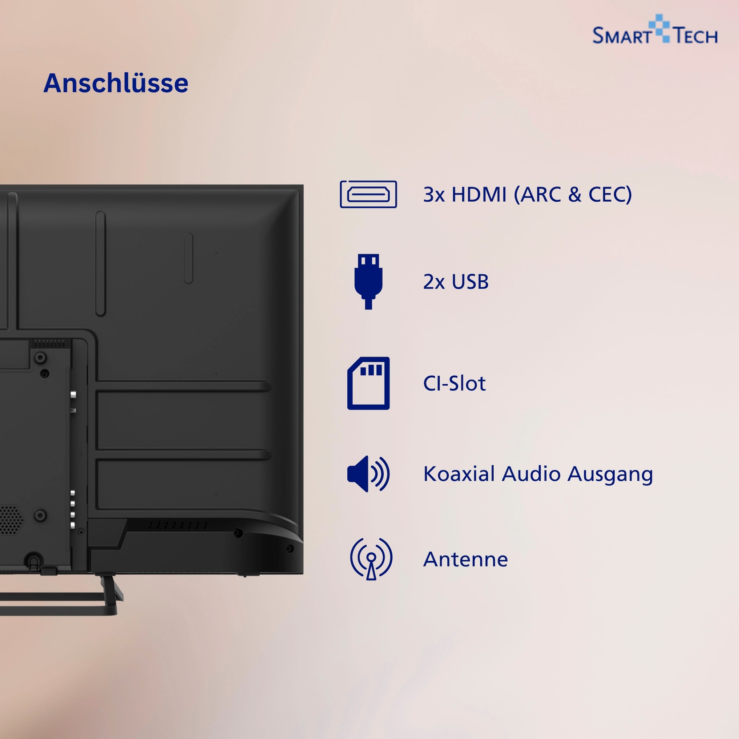 Smart Tech DLED-Fernseher »40FN01V3« 101 cm/40 ″ Full HD