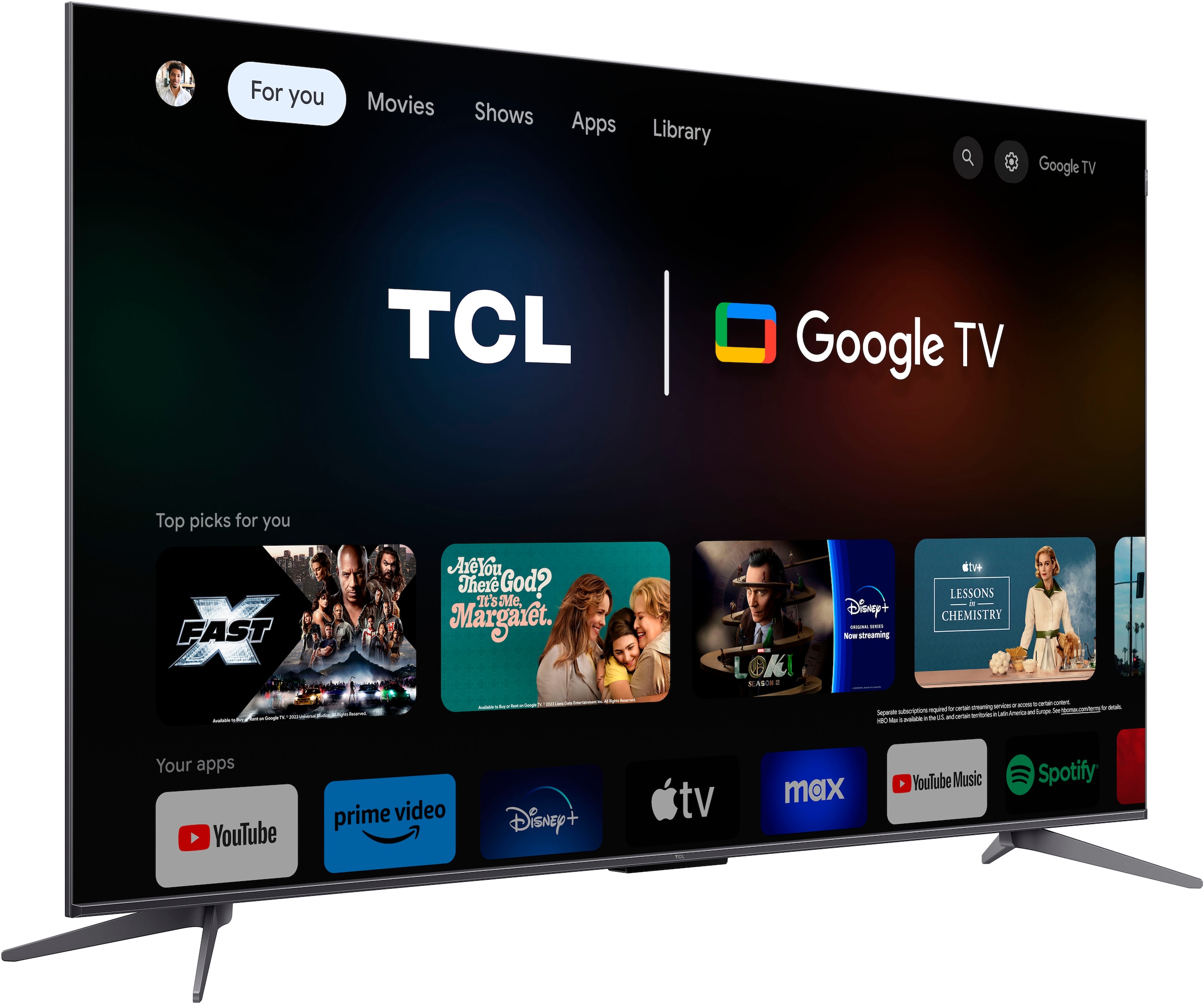 TCL QLED-Fernseher »75T8BX1«, 4K Ultra HD, Smart-TV-Google TV-Android TV