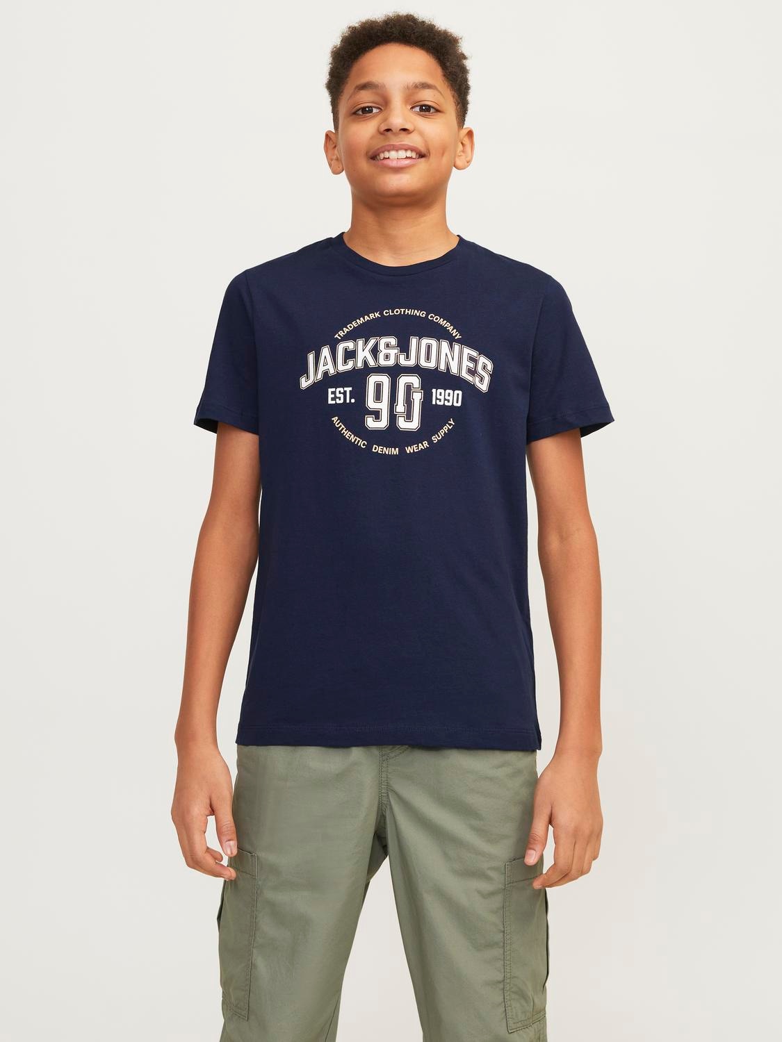 Jack & Jones Junior Kurzarmshirt »JJMINDS TEE SS CREW NECK JNR 2PK MP«